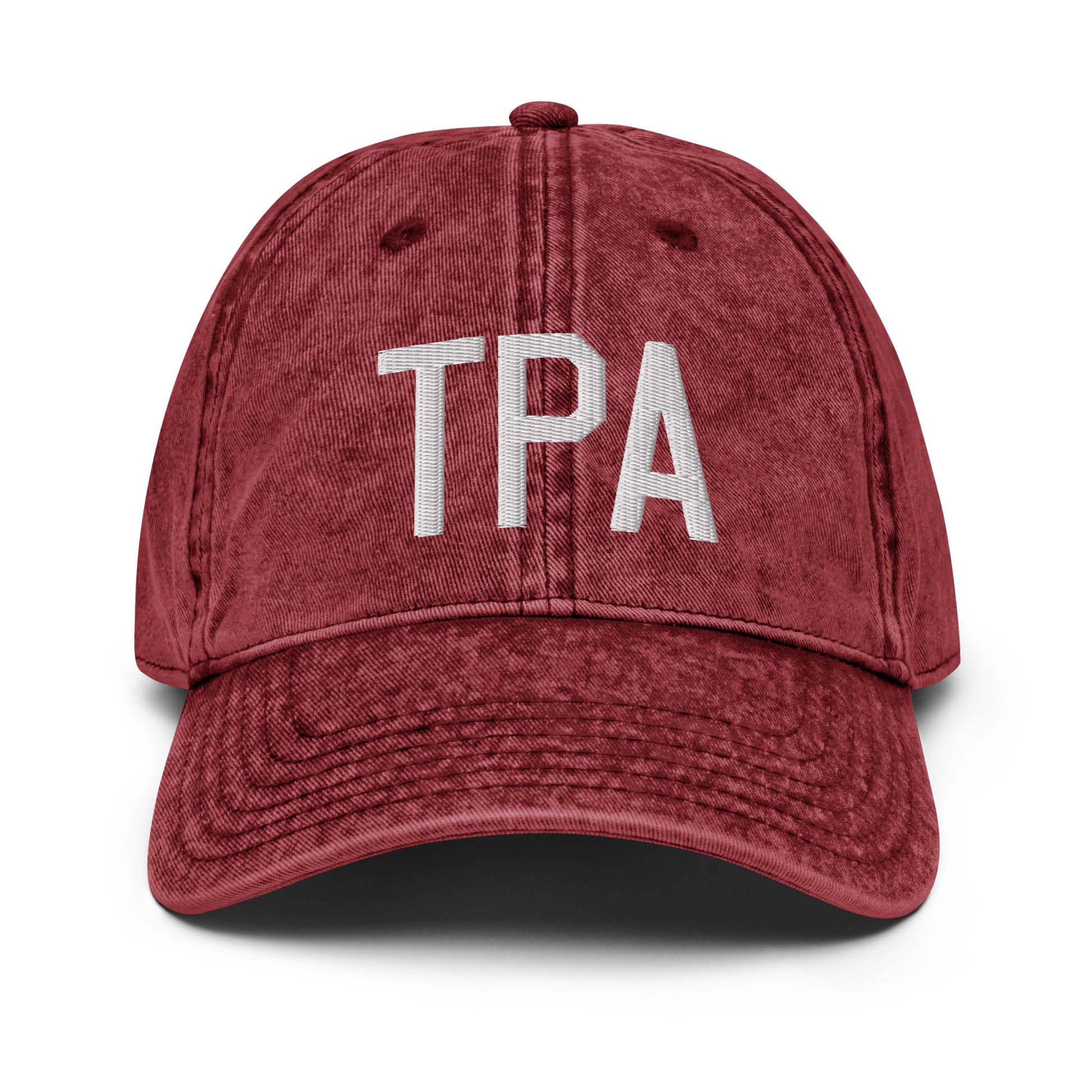 Airport Code Twill Cap - White • TPA Tampa • YHM Designs - Image 19