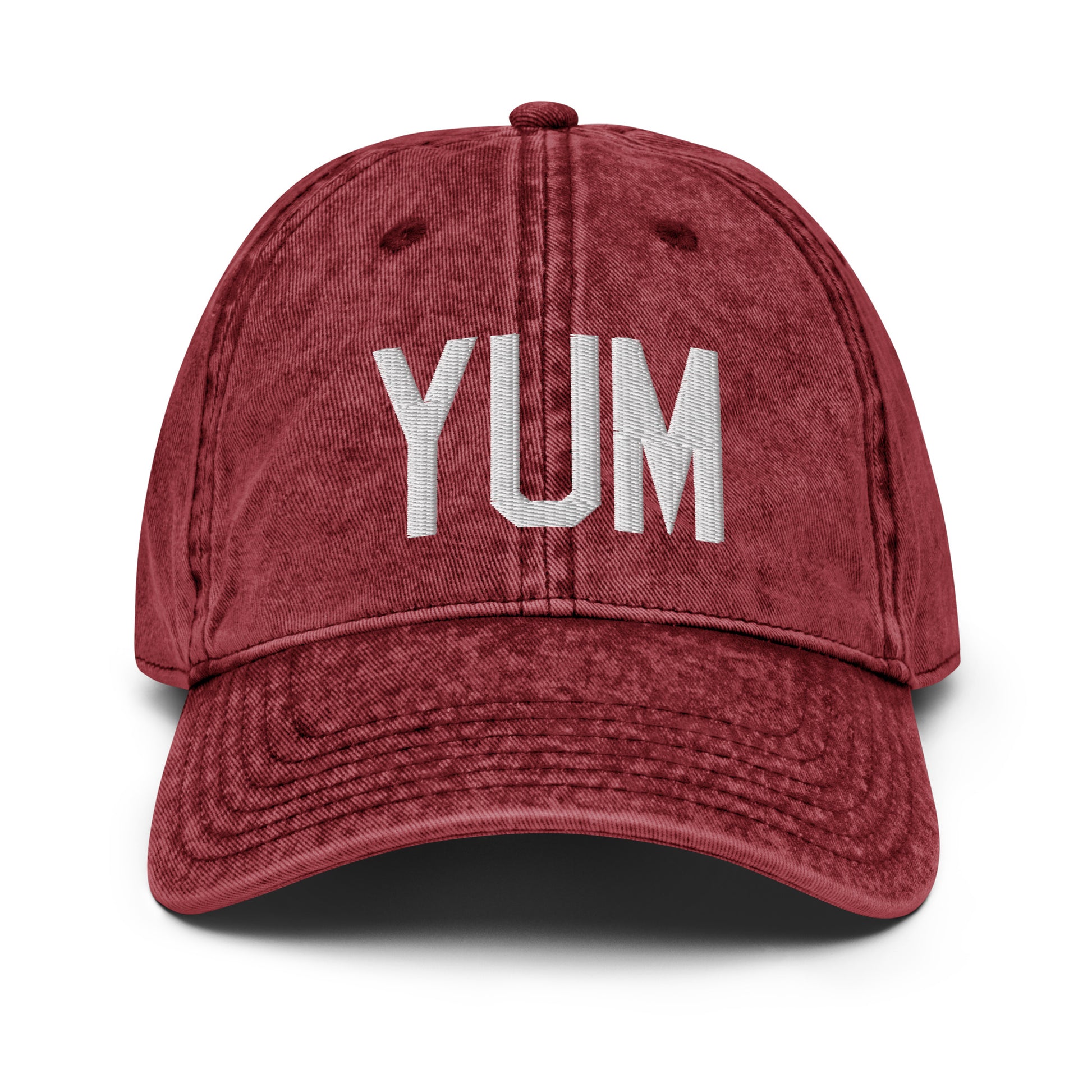 Airport Code Twill Cap - White • YUM Yuma • YHM Designs - Image 19