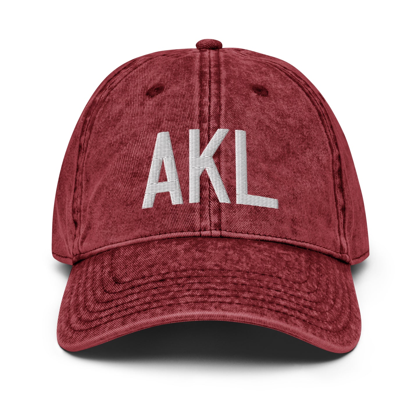 Airport Code Twill Cap - White • AKL Auckland • YHM Designs - Image 19