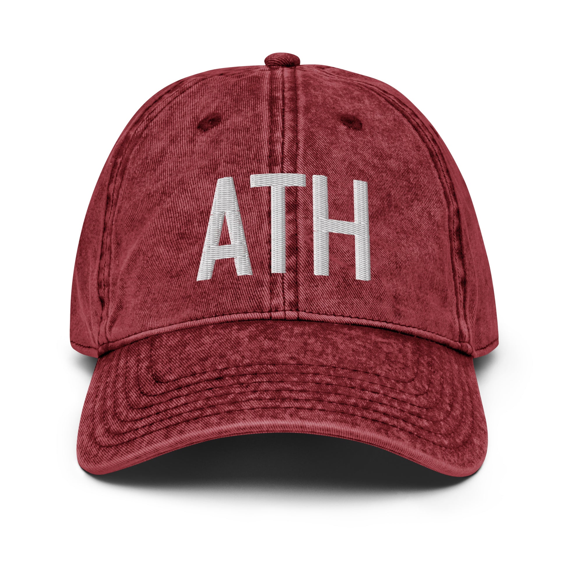 Airport Code Twill Cap - White • ATH Athens • YHM Designs - Image 19