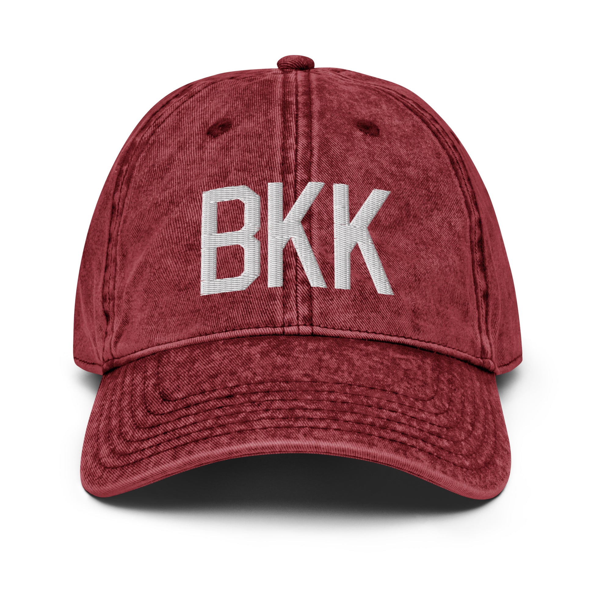 Airport Code Twill Cap - White • BKK Bangkok • YHM Designs - Image 19