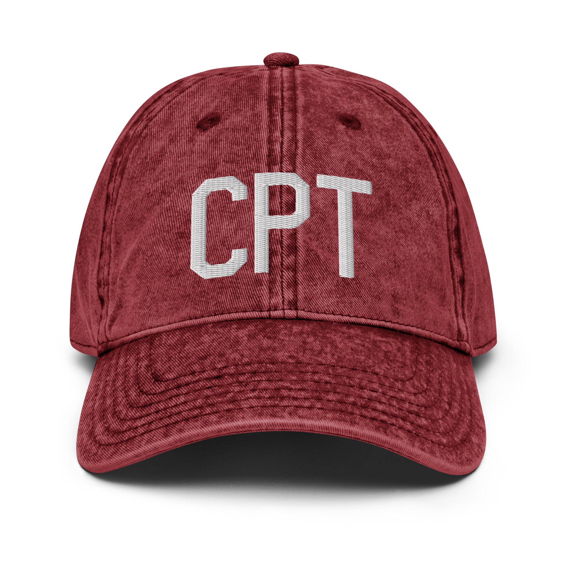 Airport Code Twill Cap - White • CPT Cape Town • YHM Designs - Image 19