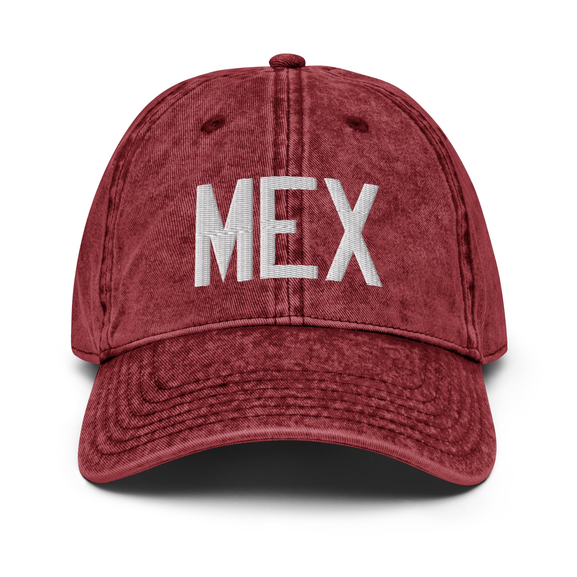 Airport Code Twill Cap - White • MEX Mexico City • YHM Designs - Image 19