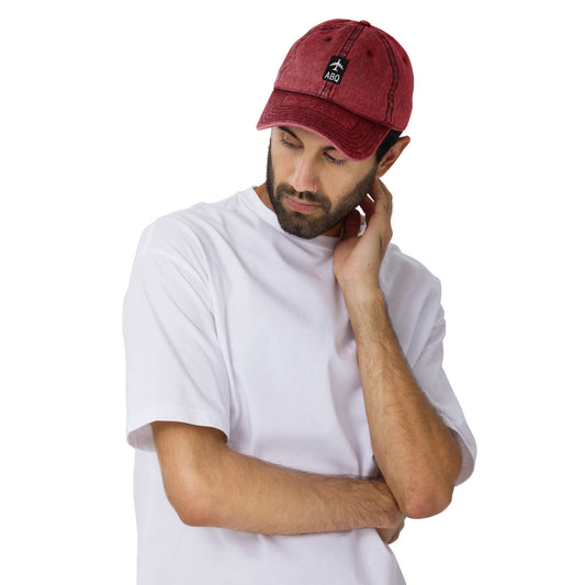 Jetliner Vintage Cotton Twill Baseball Cap • Black/White • ABQ Albuquerque • YHM Designs - Image 02