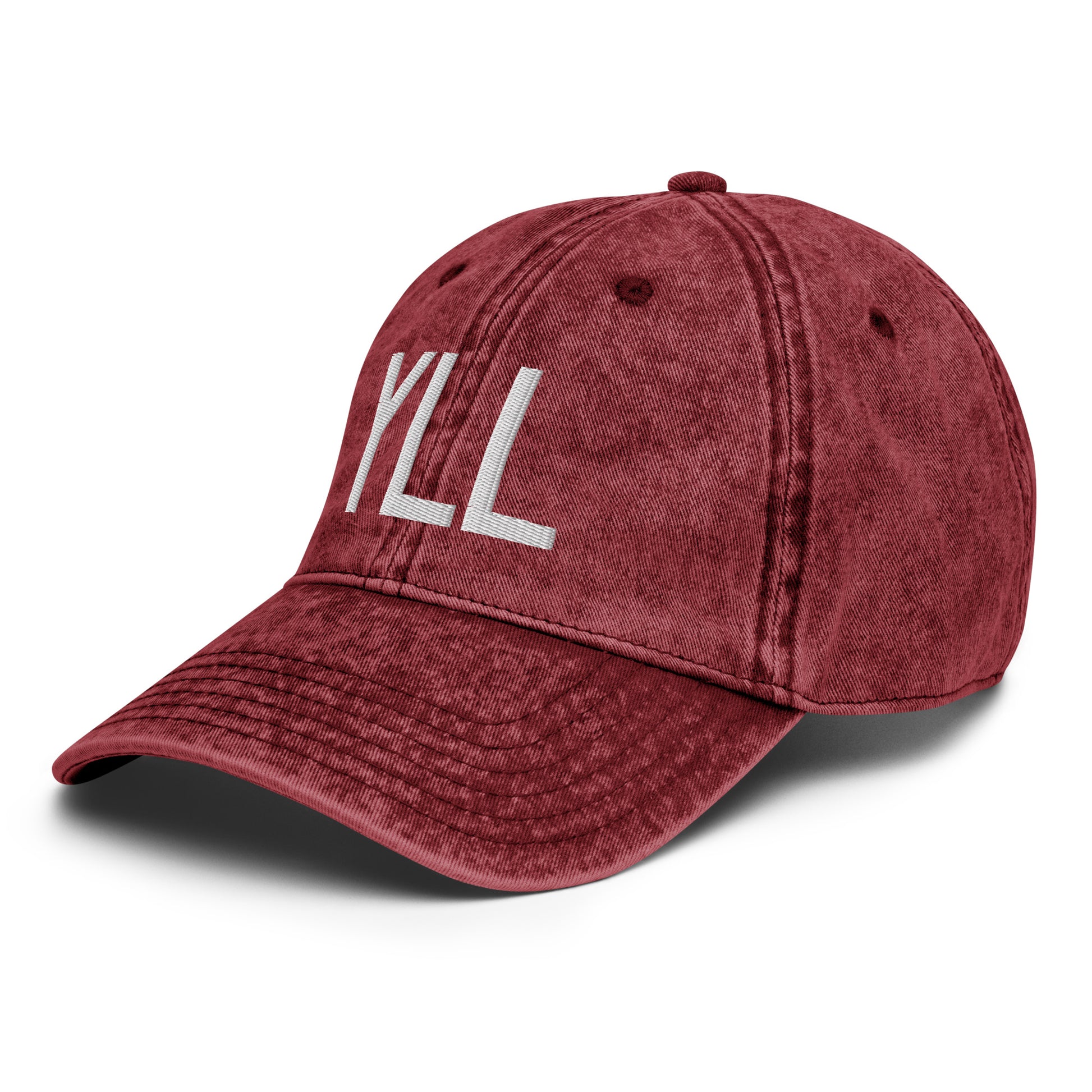 Airport Code Twill Cap - White • YLL Lloydminster • YHM Designs - Image 20