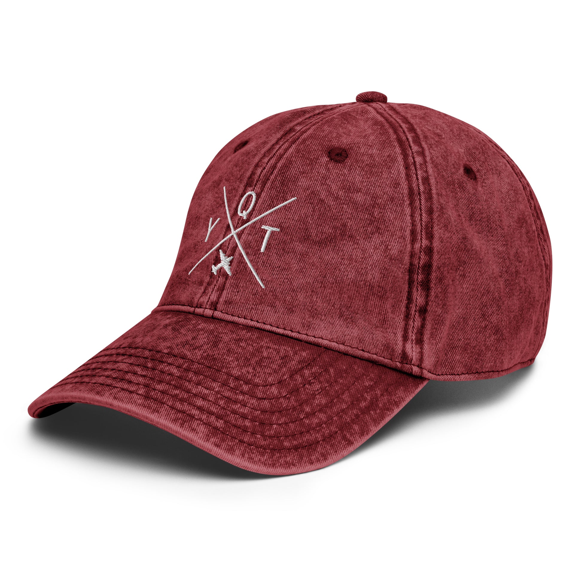 Crossed-X Cotton Twill Cap - White • YQT Thunder Bay • YHM Designs - Image 23