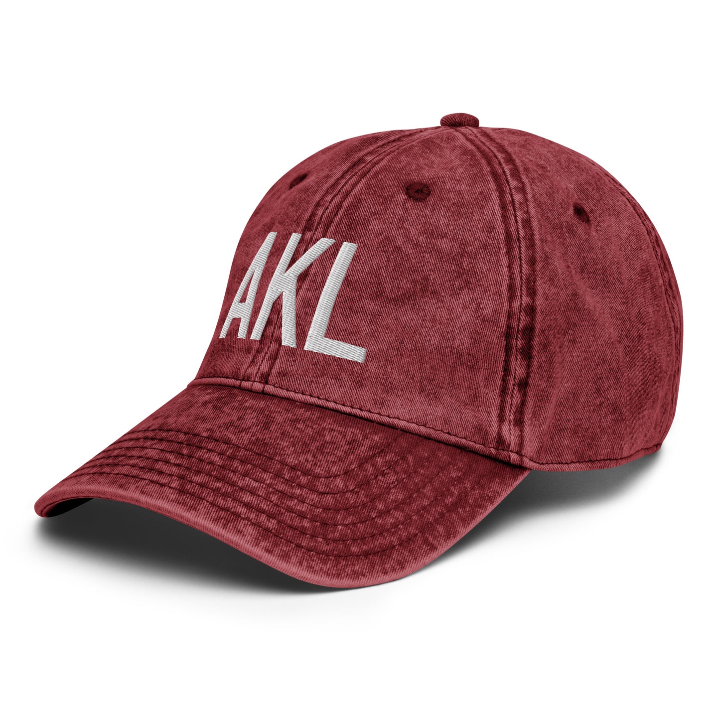 Airport Code Twill Cap - White • AKL Auckland • YHM Designs - Image 20
