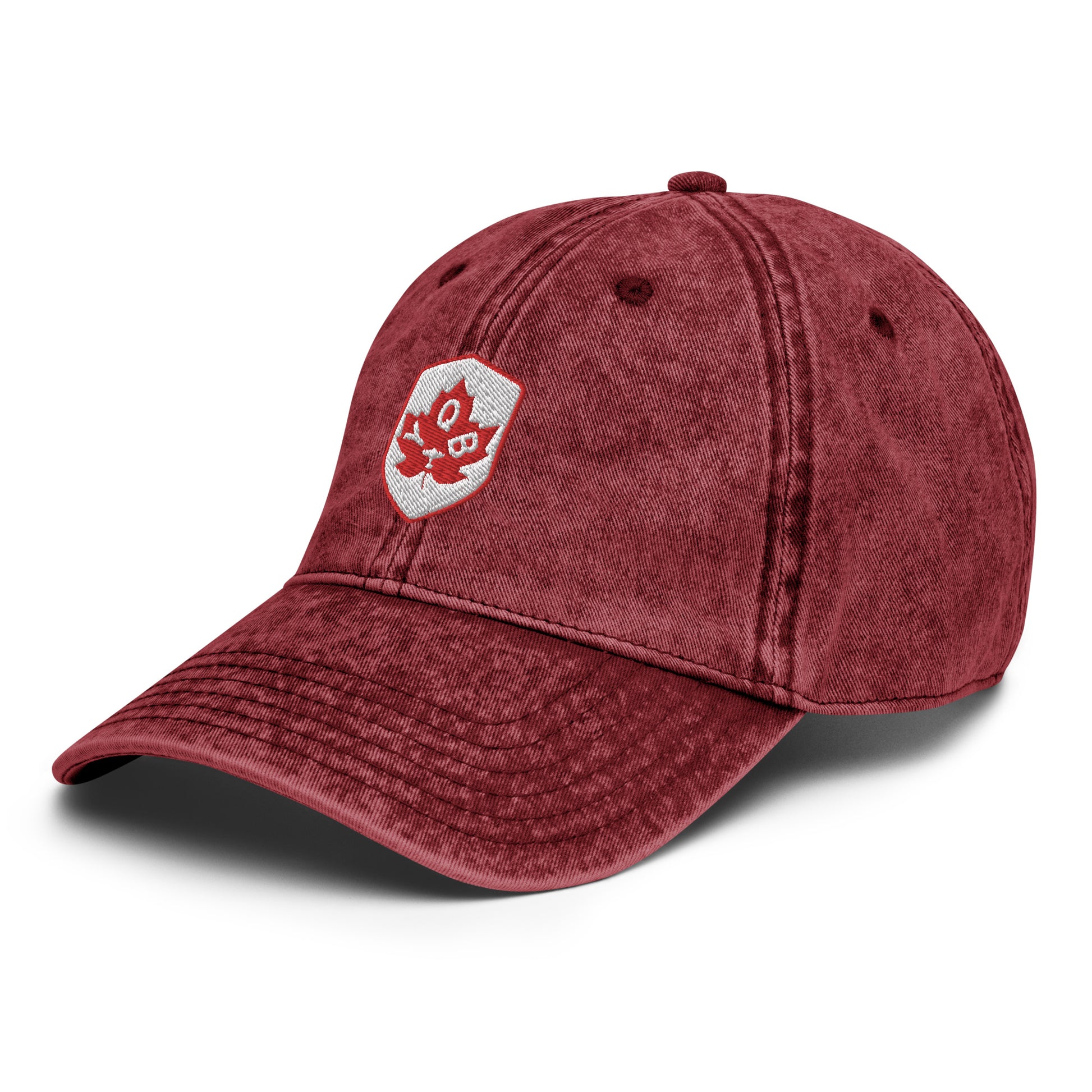Maple Leaf Twill Cap - Red/White • YQB Quebec City • YHM Designs - Image 18