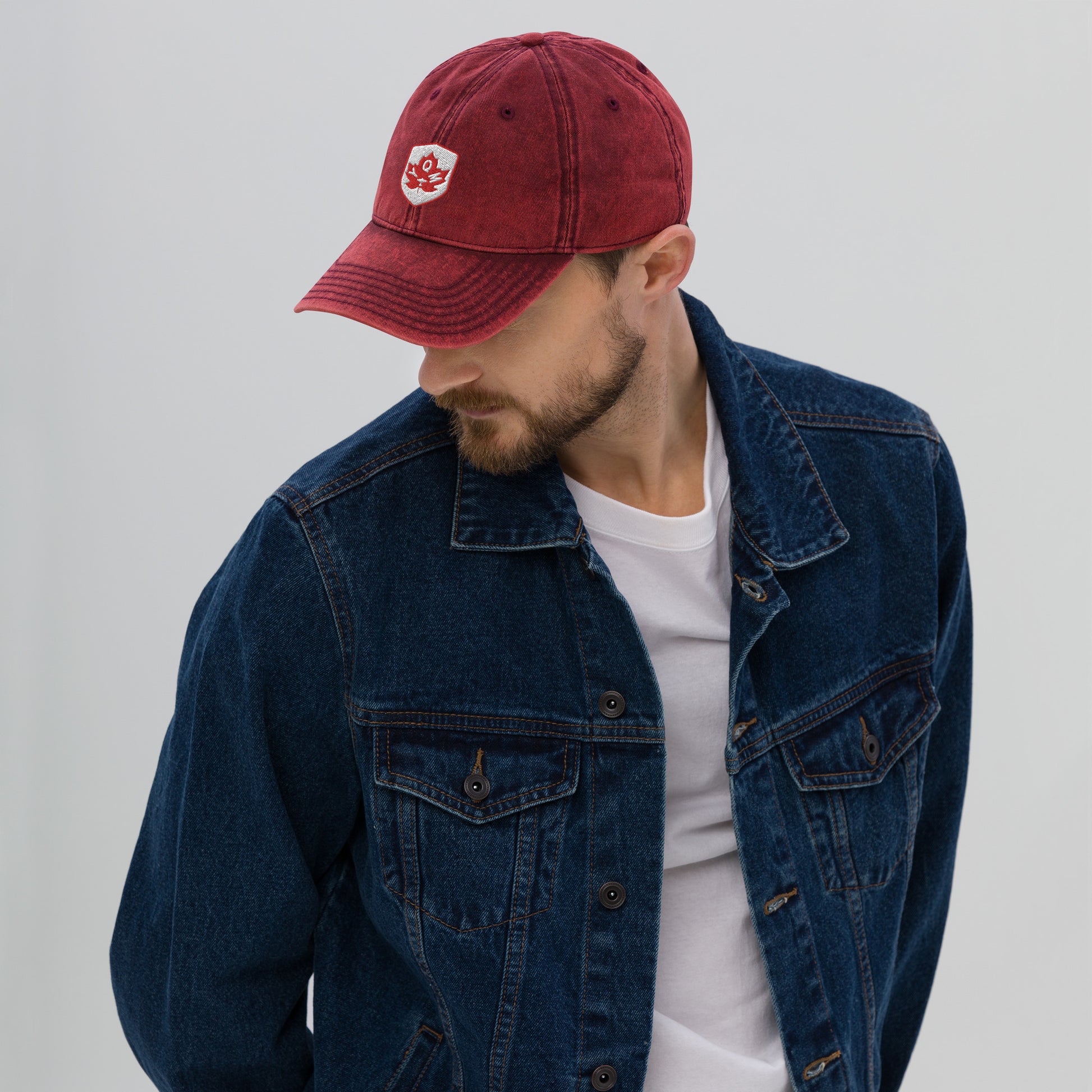 Maple Leaf Twill Cap - Red/White • YQM Moncton • YHM Designs - Image 08