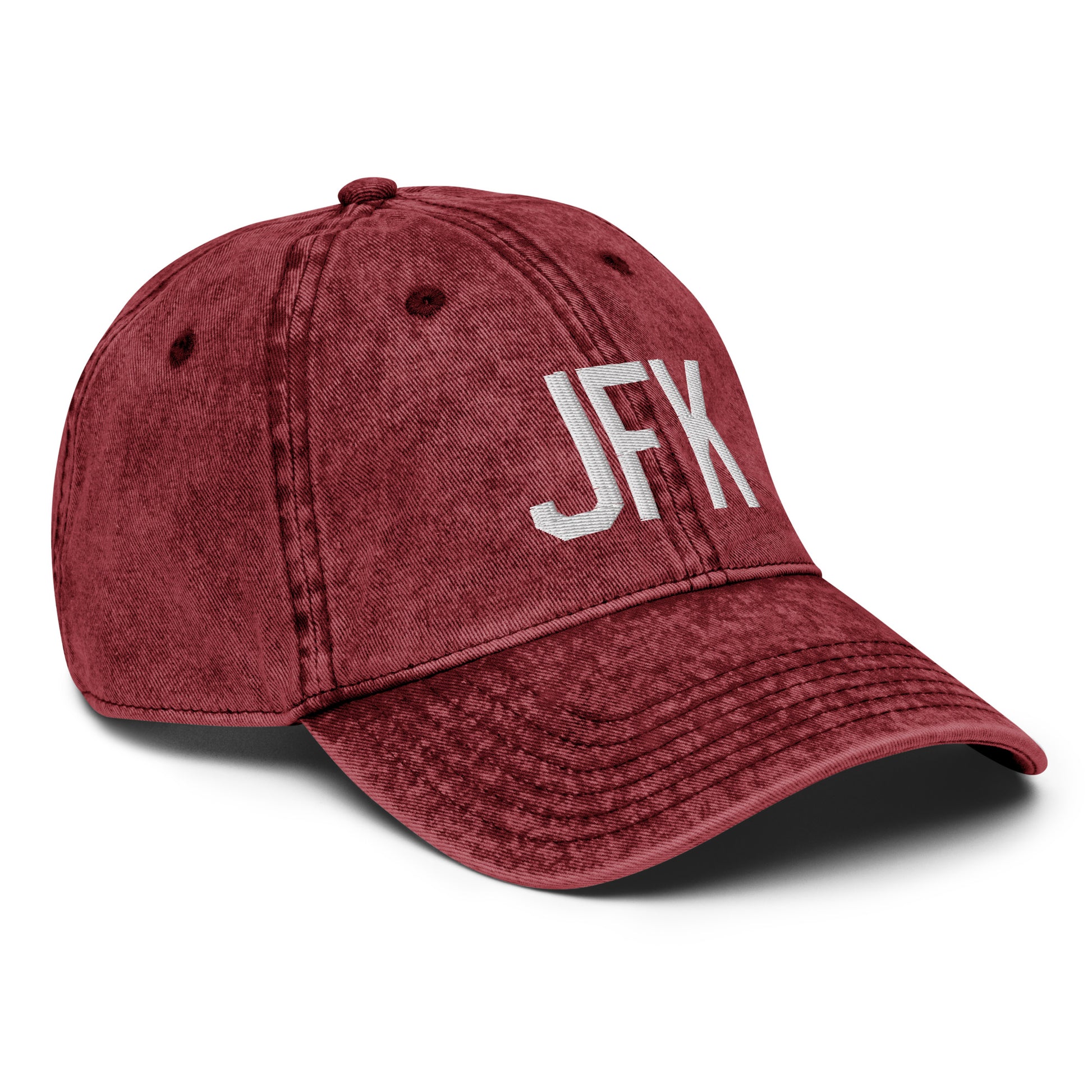 Airport Code Twill Cap - White • JFK New York • YHM Designs - Image 21