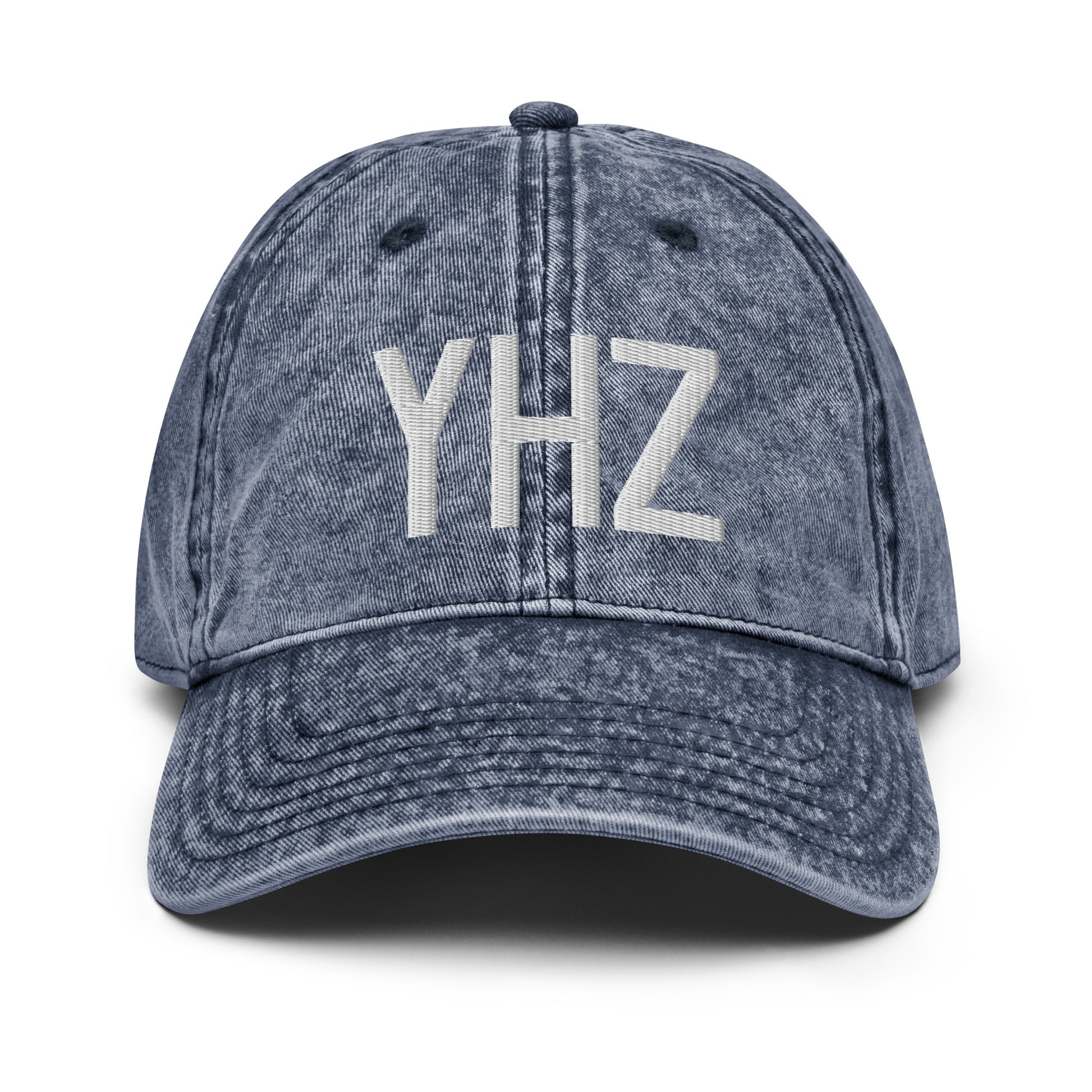 Airport Code Twill Cap - White • YHZ Halifax • YHM Designs - Image 16