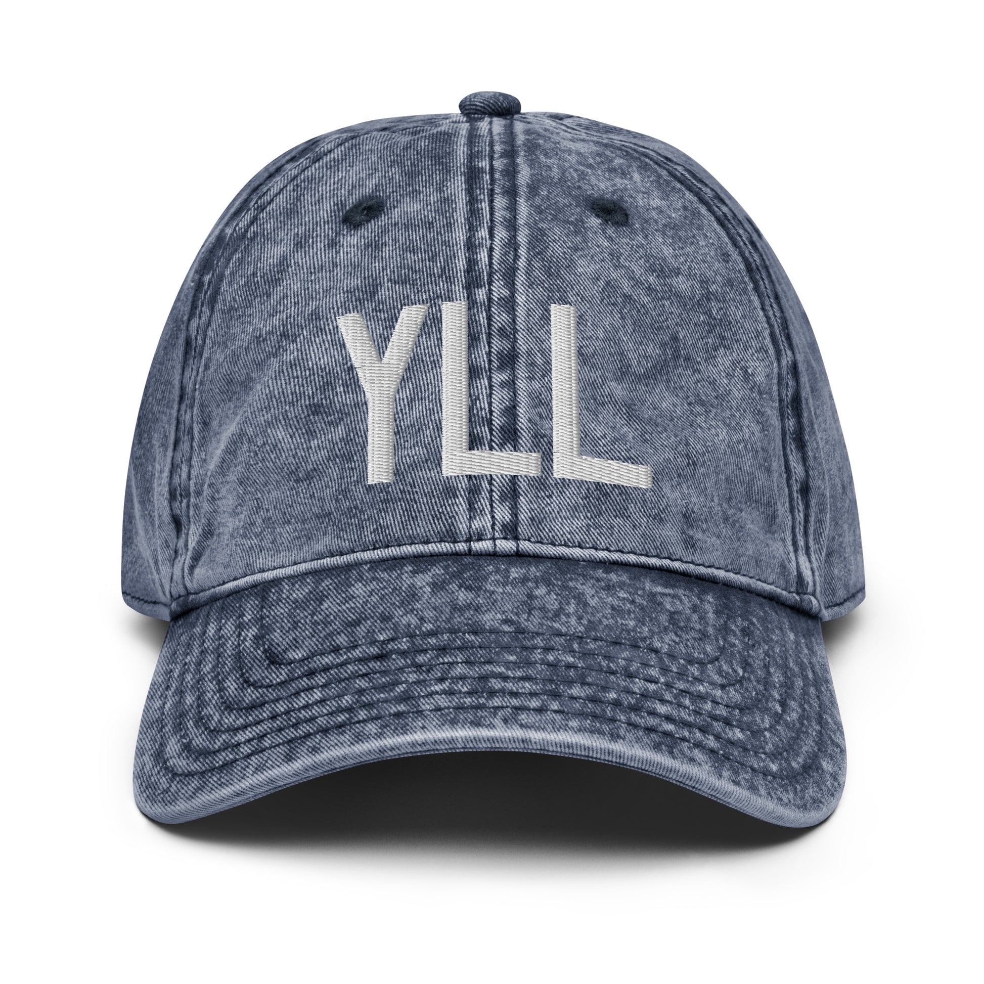 Airport Code Twill Cap - White • YLL Lloydminster • YHM Designs - Image 16