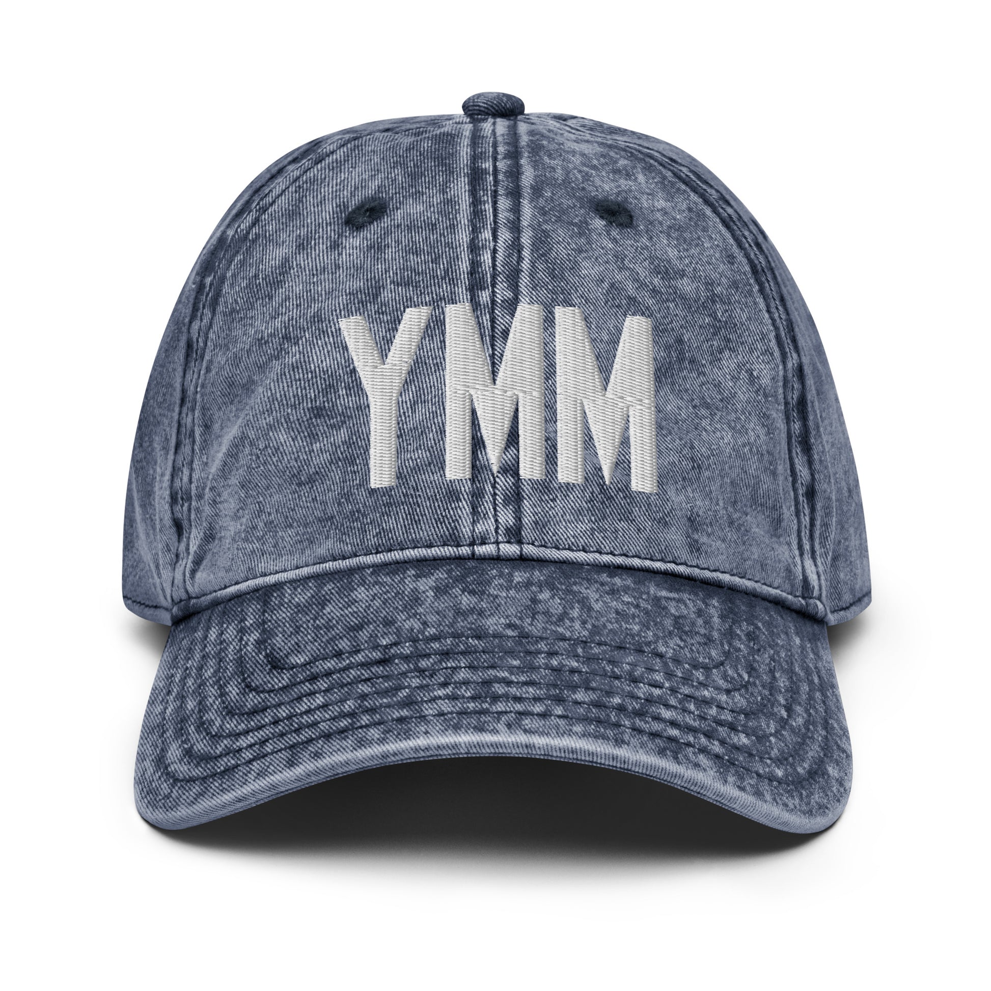 Airport Code Twill Cap - White • YMM Fort McMurray • YHM Designs - Image 16