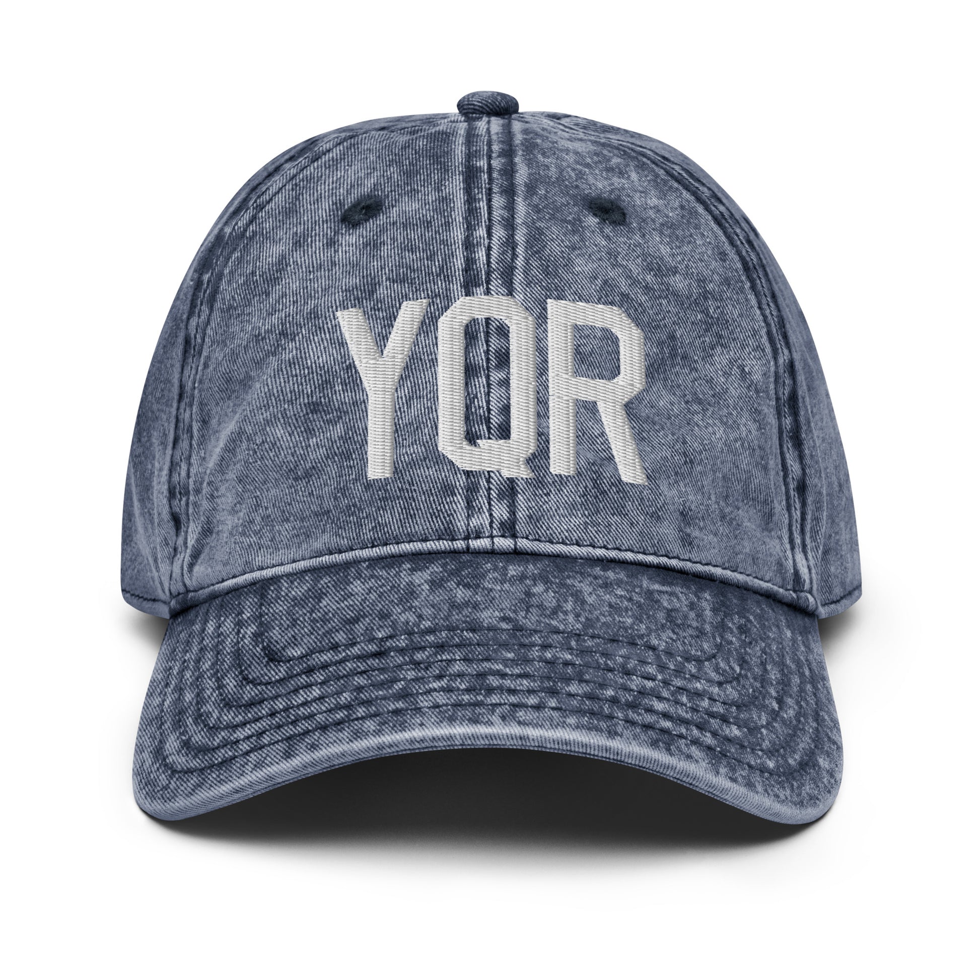 Airport Code Twill Cap - White • YQR Regina • YHM Designs - Image 16