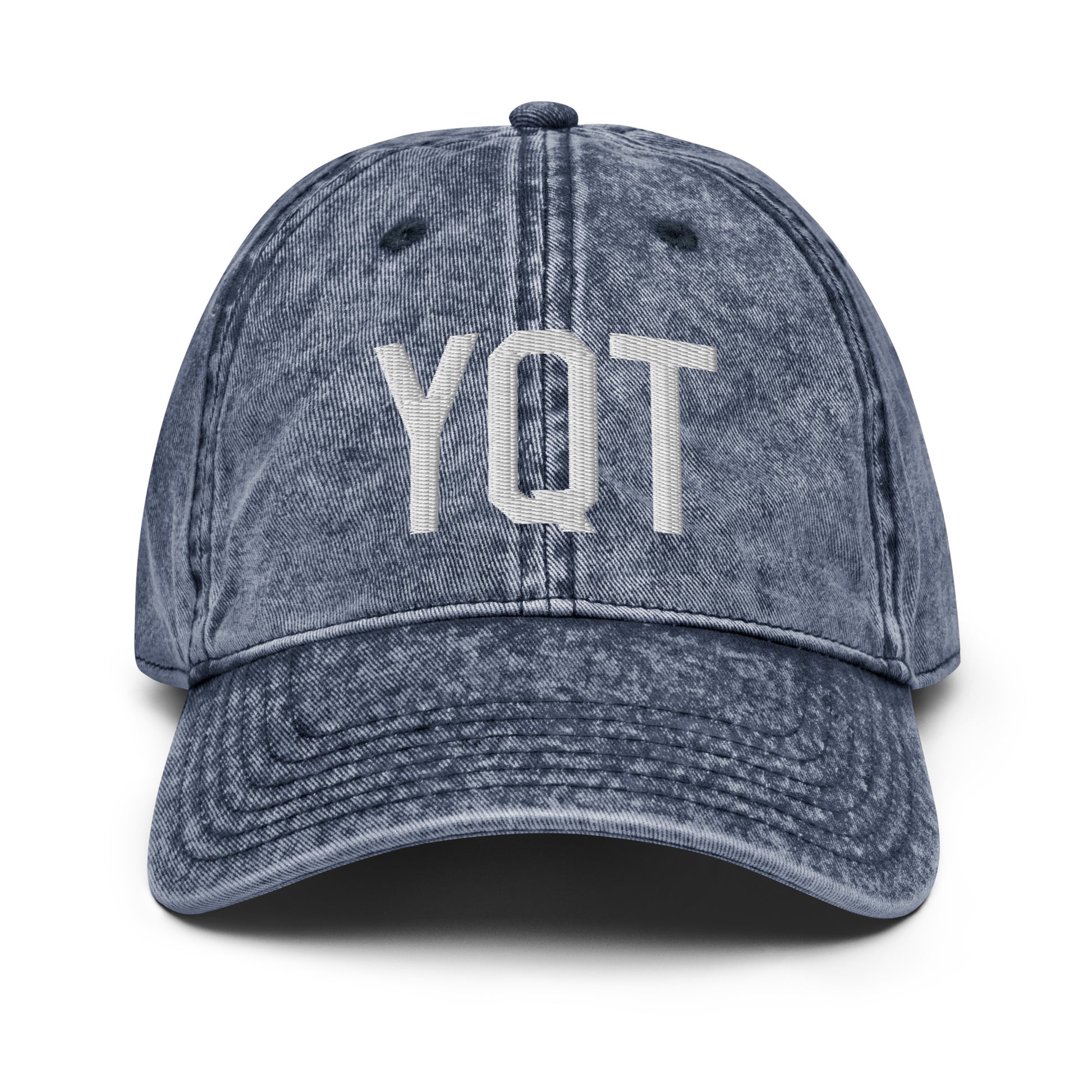Airport Code Twill Cap - White • YQT Thunder Bay • YHM Designs - Image 16