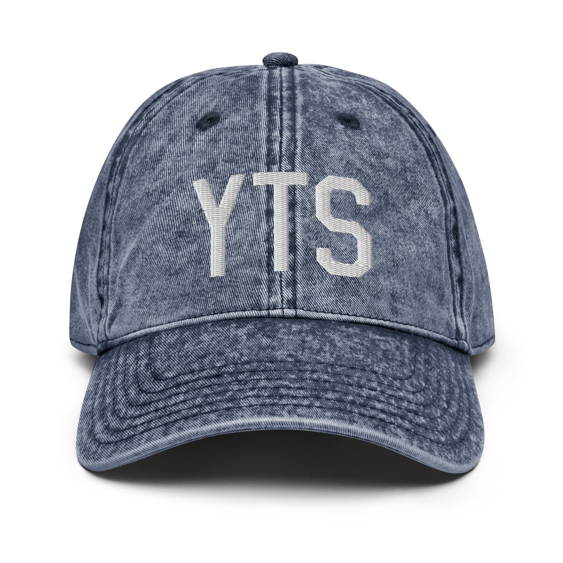 Airport Code Twill Cap - White • YTS Timmins • YHM Designs - Image 16