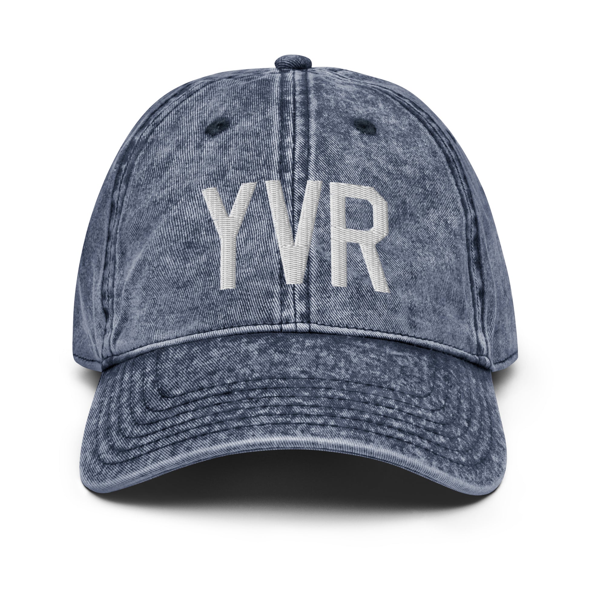 Airport Code Twill Cap - White • YVR Vancouver • YHM Designs - Image 16