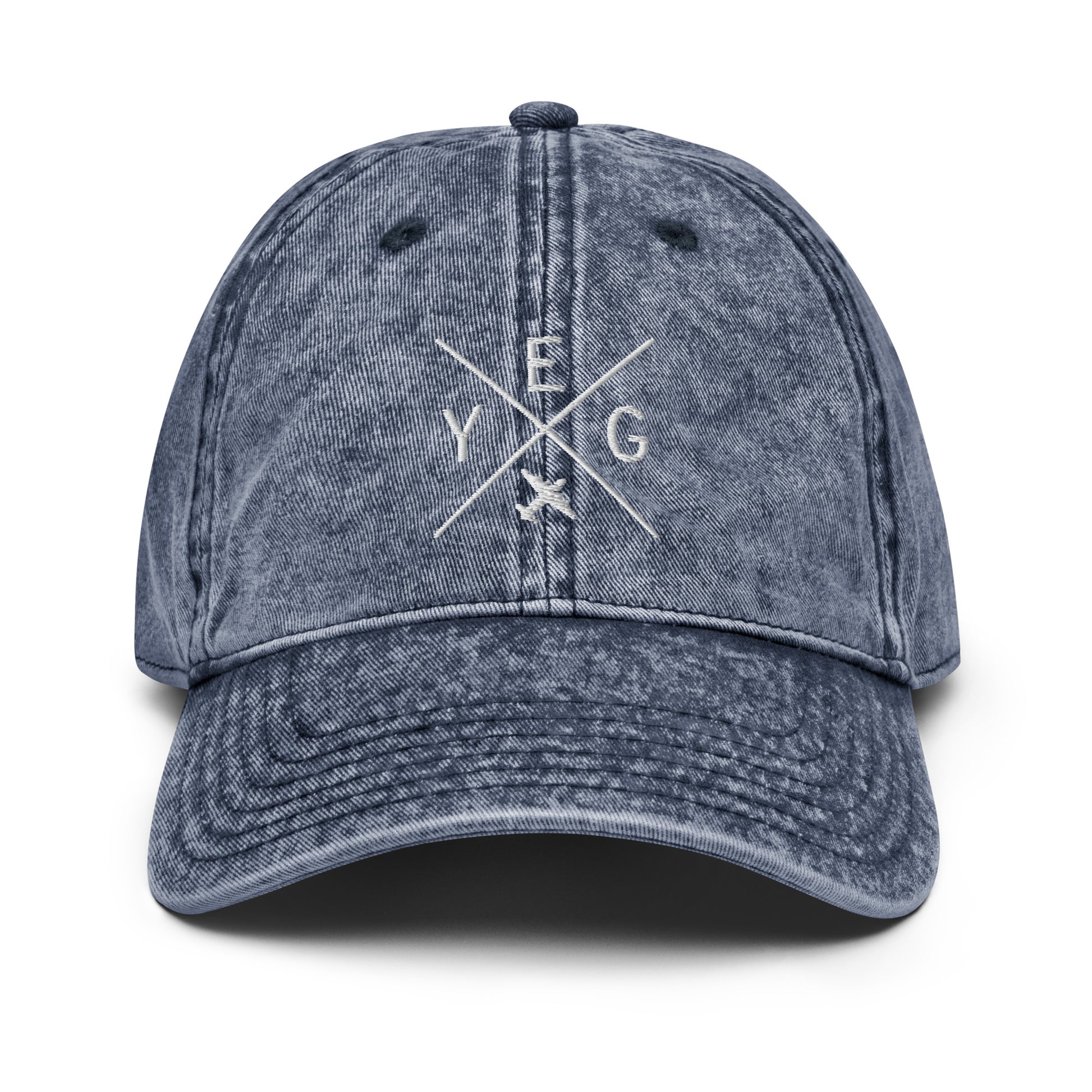 Crossed-X Cotton Twill Cap - White • YEG Edmonton • YHM Designs - Image 19