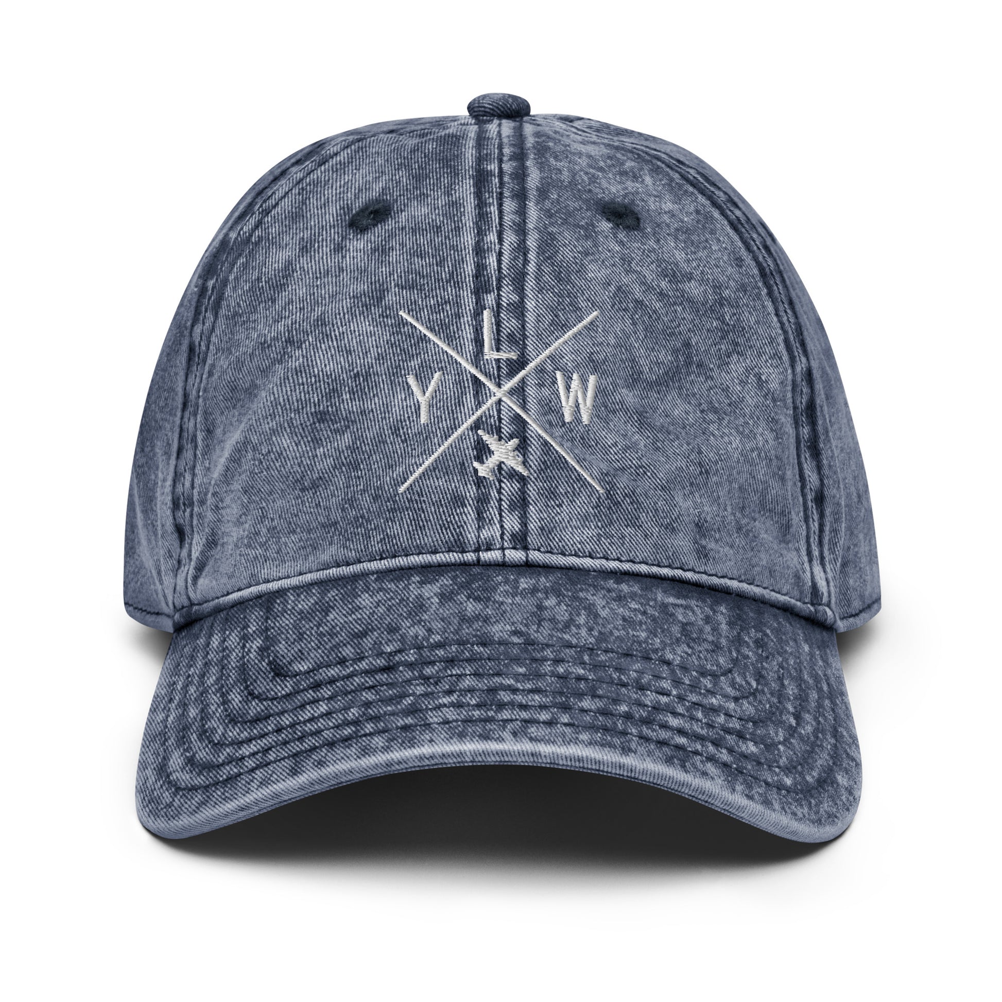 Crossed-X Cotton Twill Cap - White • YLW Kelowna • YHM Designs - Image 19