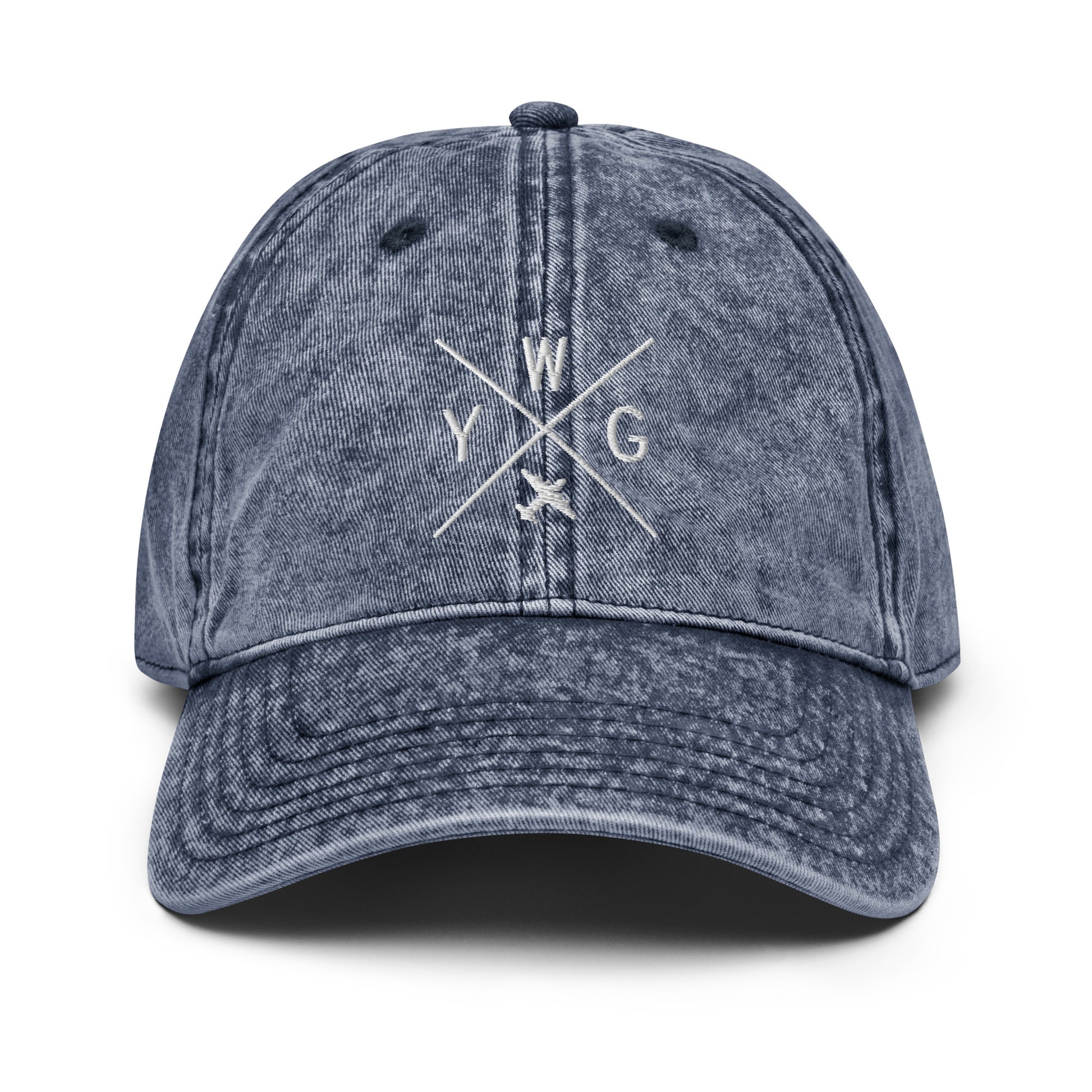Crossed-X Cotton Twill Cap - White • YWG Winnipeg • YHM Designs - Image 19