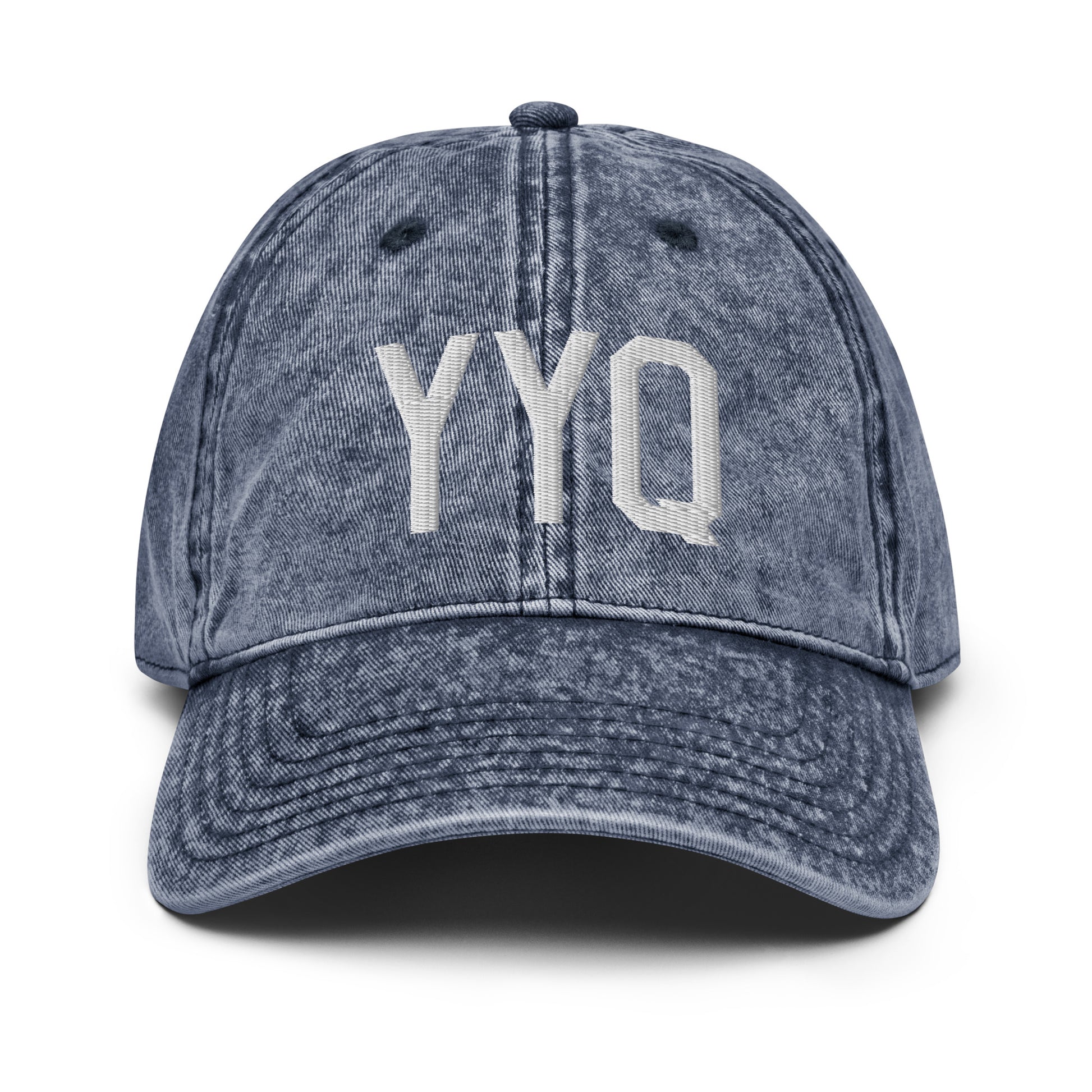 Airport Code Twill Cap - White • YYQ Churchill • YHM Designs - Image 16