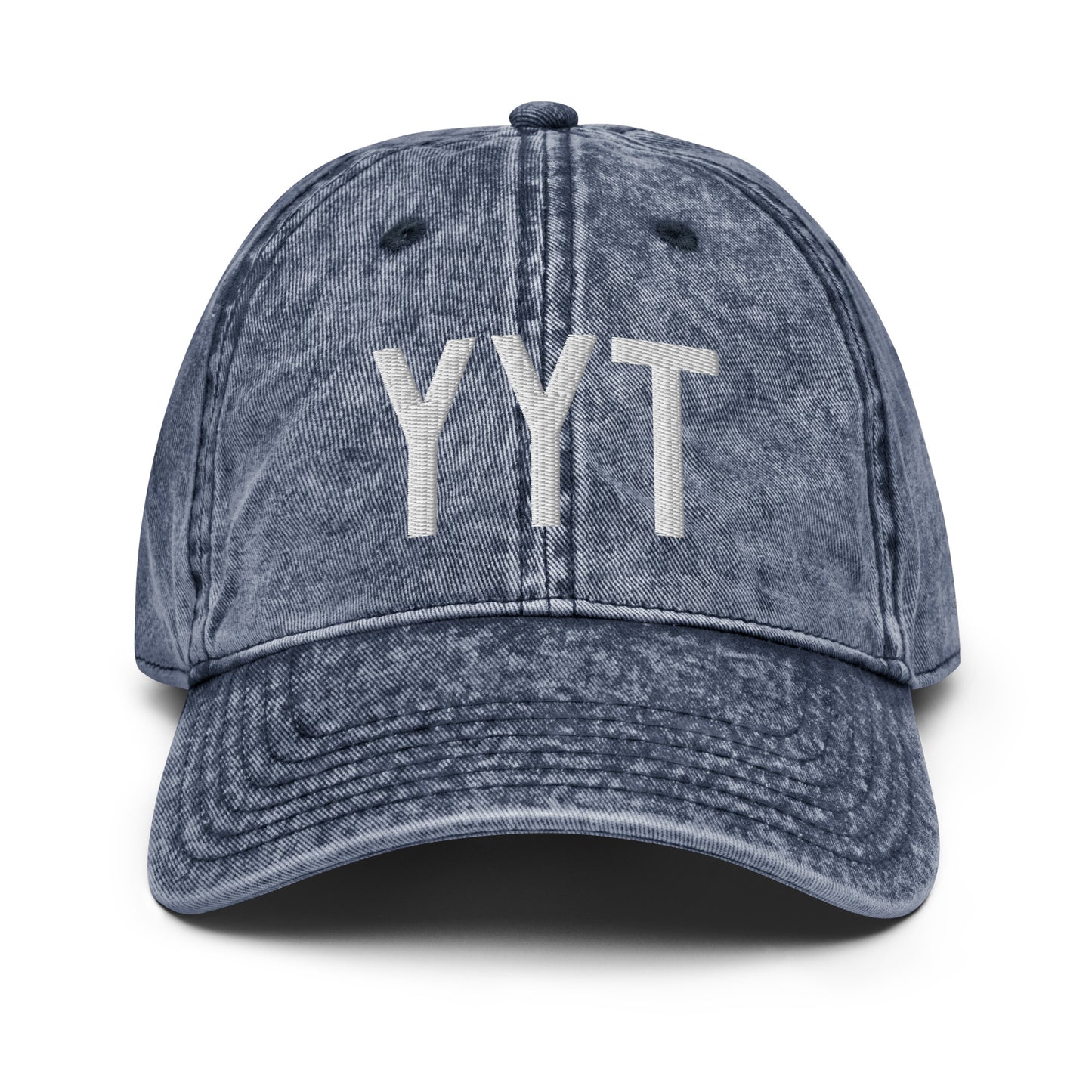Airport Code Twill Cap - White • YYT St. John's • YHM Designs - Image 16