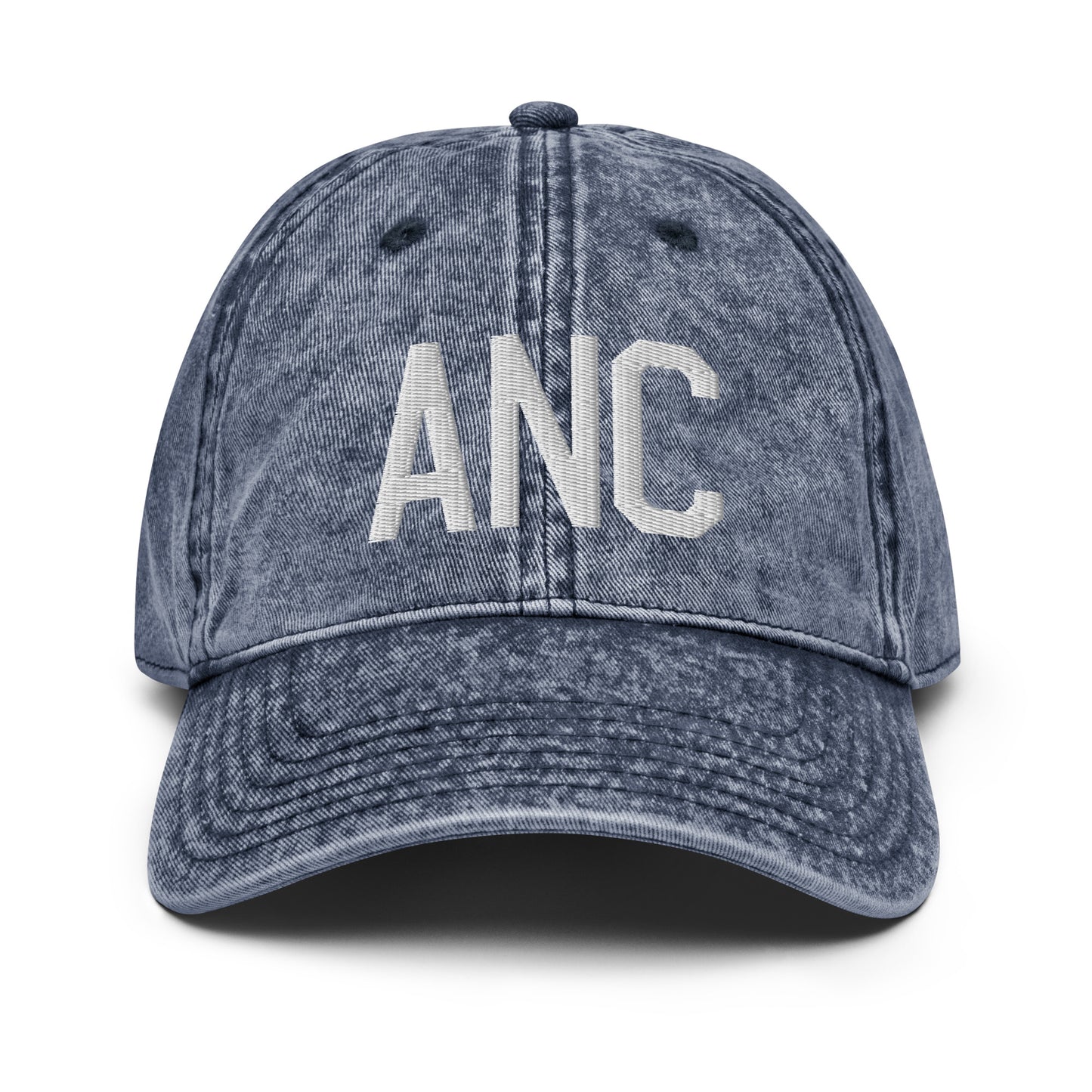 Airport Code Twill Cap - White • ANC Anchorage • YHM Designs - Image 16