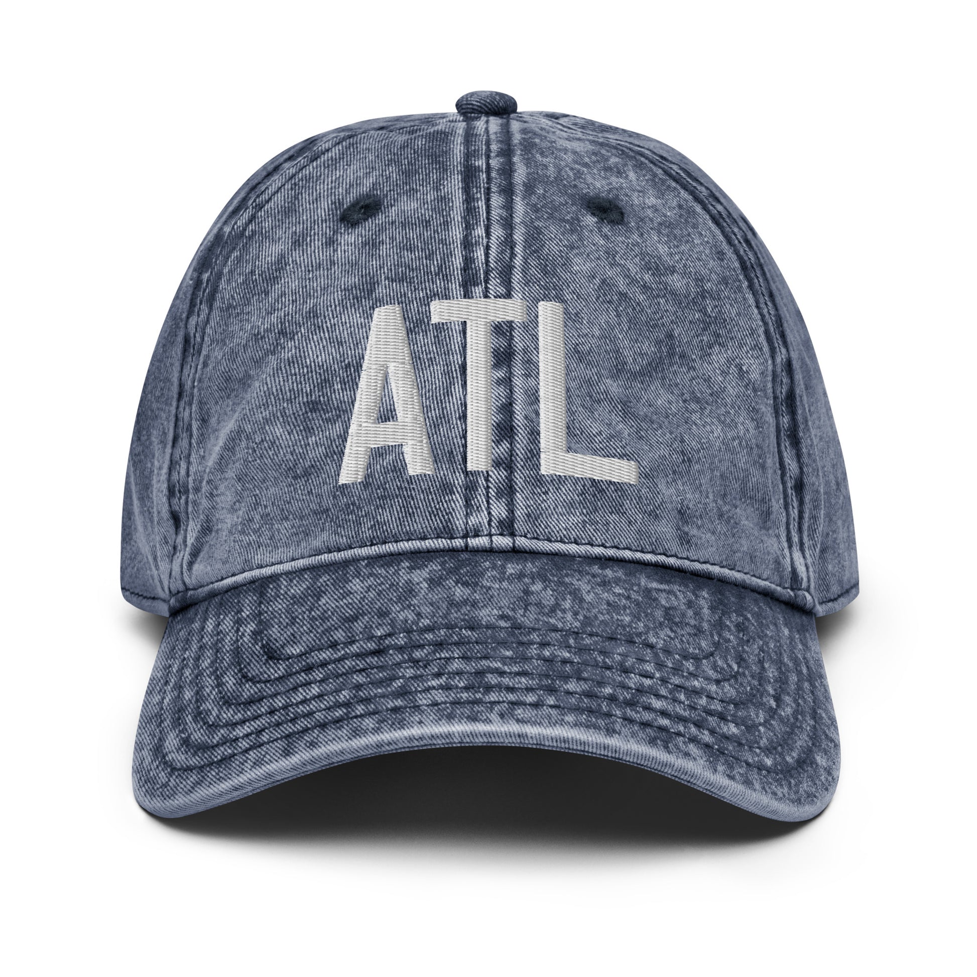 Airport Code Twill Cap - White • ATL Atlanta • YHM Designs - Image 16