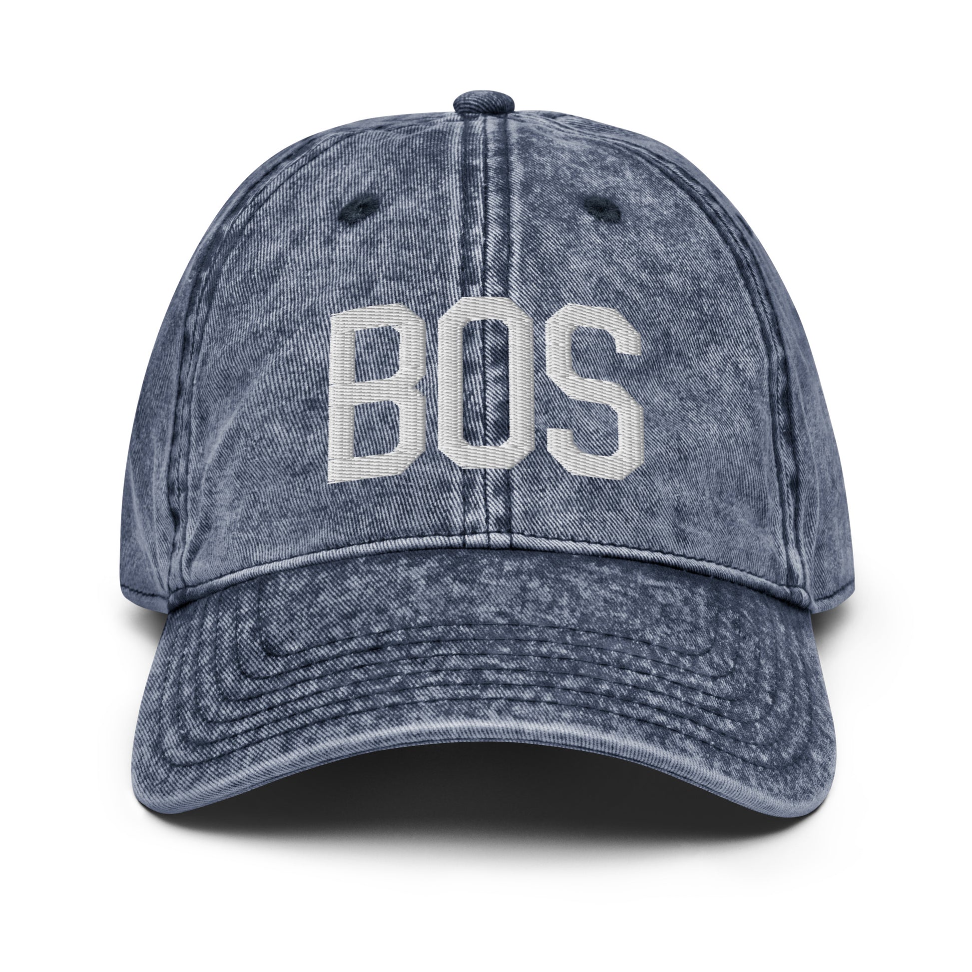 Airport Code Twill Cap - White • BOS Boston • YHM Designs - Image 16