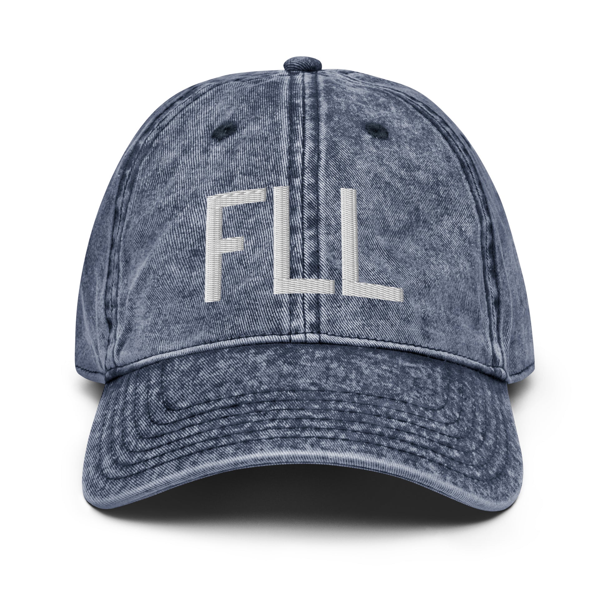 Airport Code Twill Cap - White • FLL Fort Lauderdale • YHM Designs - Image 16