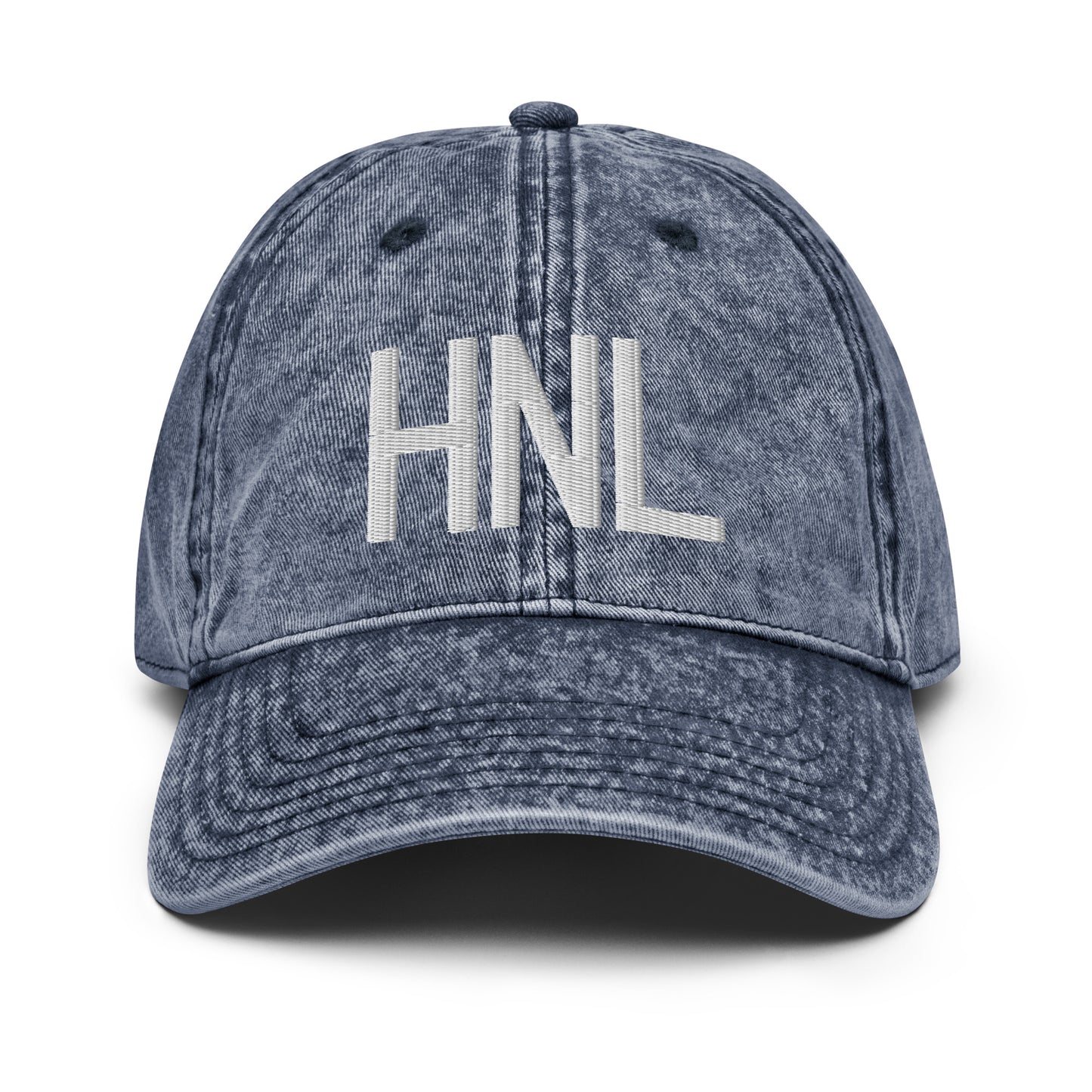 Airport Code Twill Cap - White • HNL Honolulu • YHM Designs - Image 16