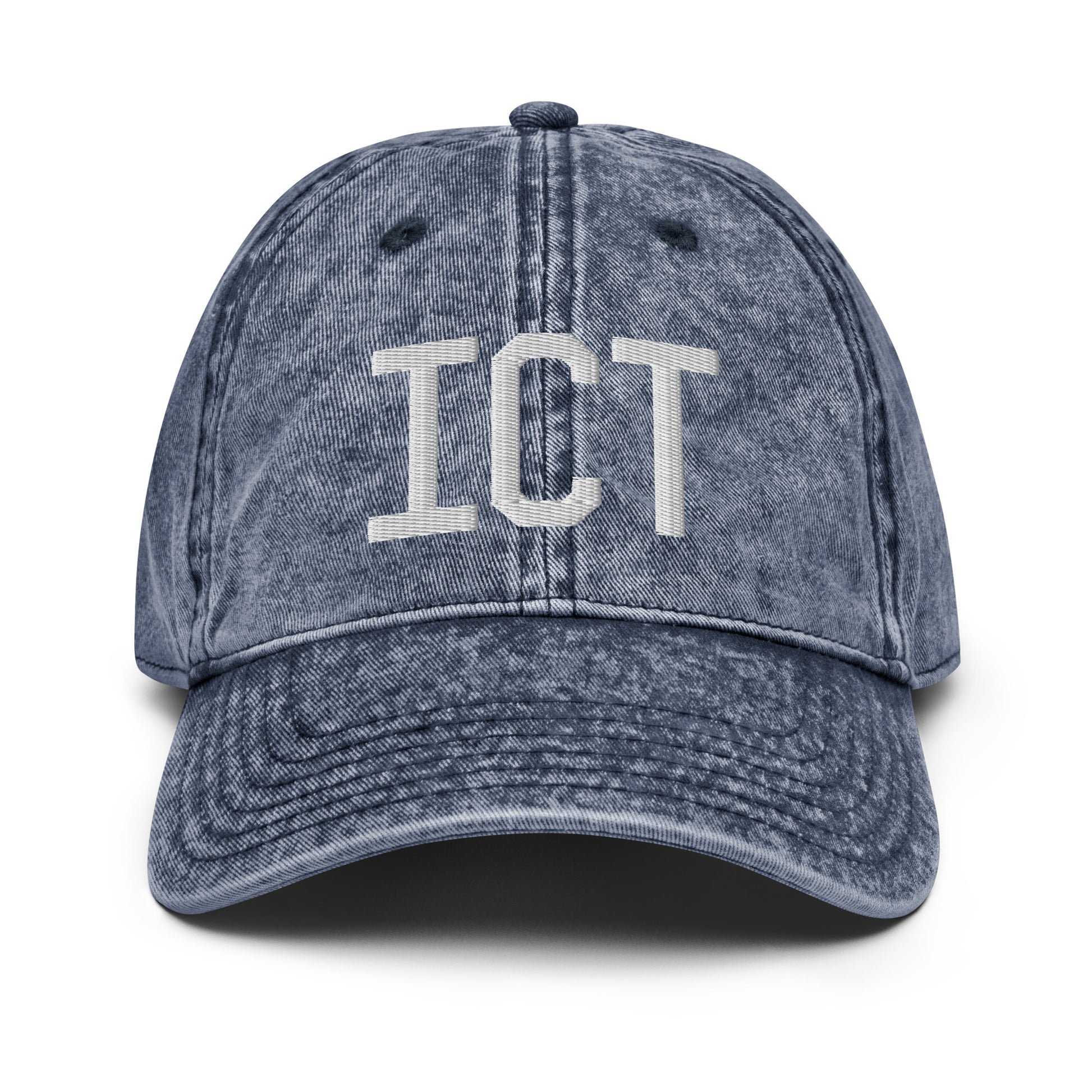 Airport Code Twill Cap - White • ICT Wichita • YHM Designs - Image 16