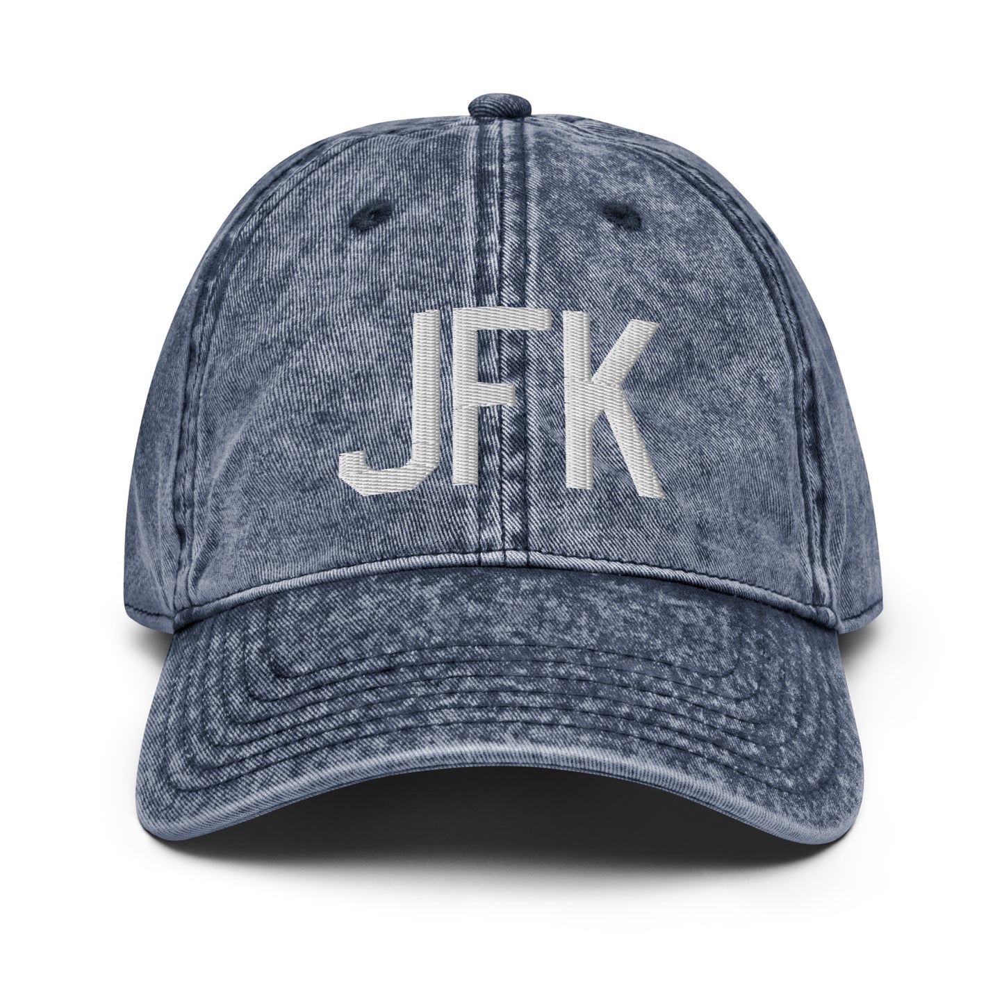 Airport Code Twill Cap - White • JFK New York • YHM Designs - Image 16