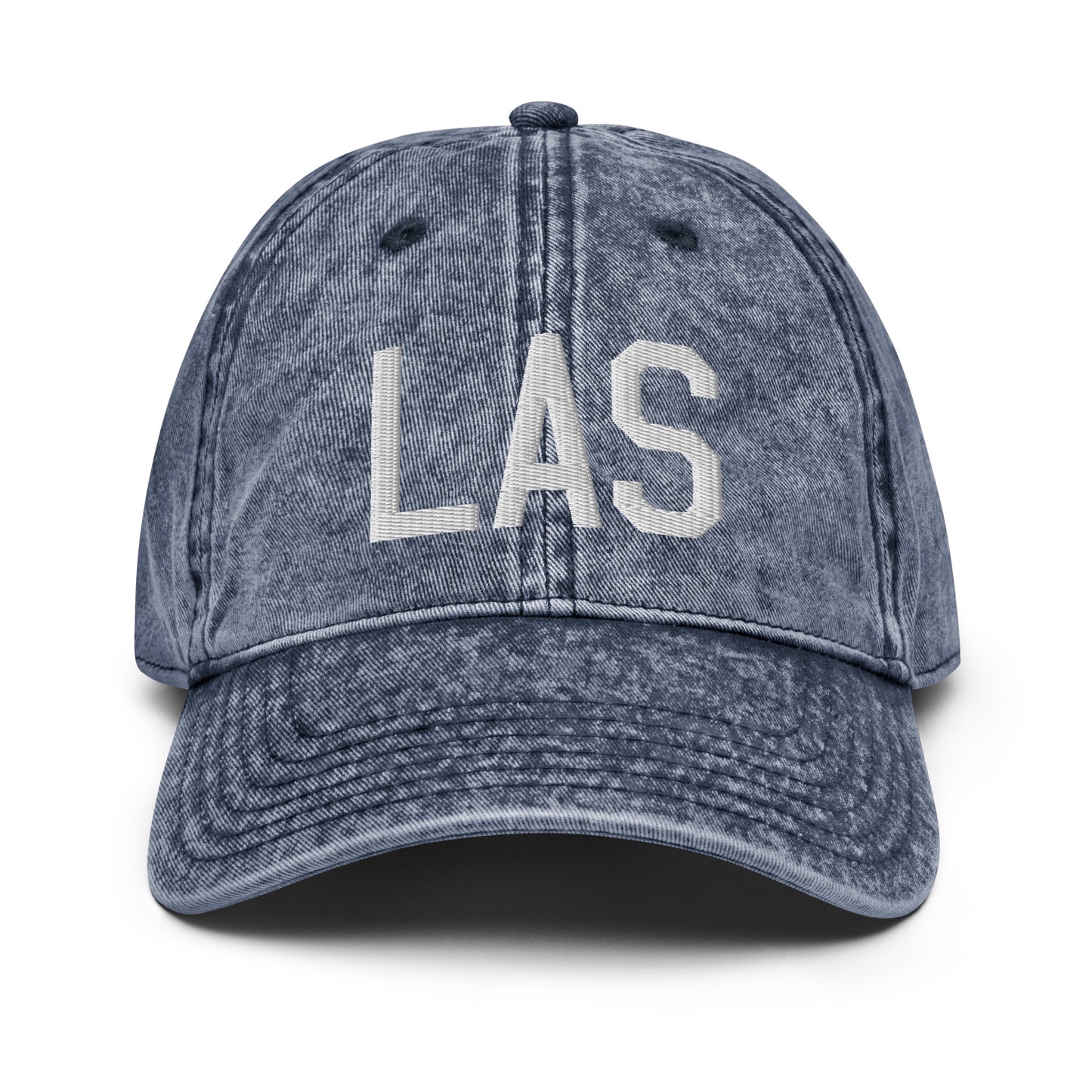 Airport Code Twill Cap - White • LAS Las Vegas • YHM Designs - Image 16