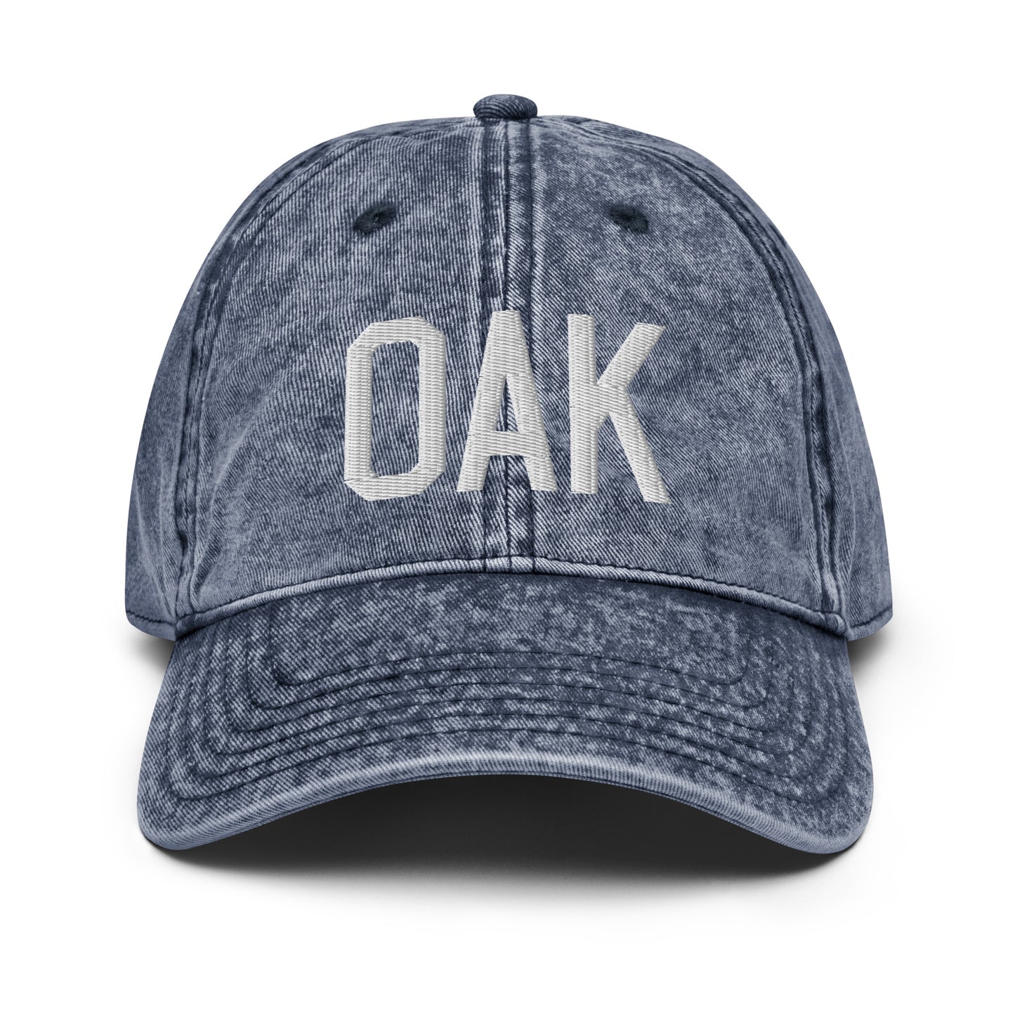 Airport Code Twill Cap - White • OAK Oakland • YHM Designs - Image 16