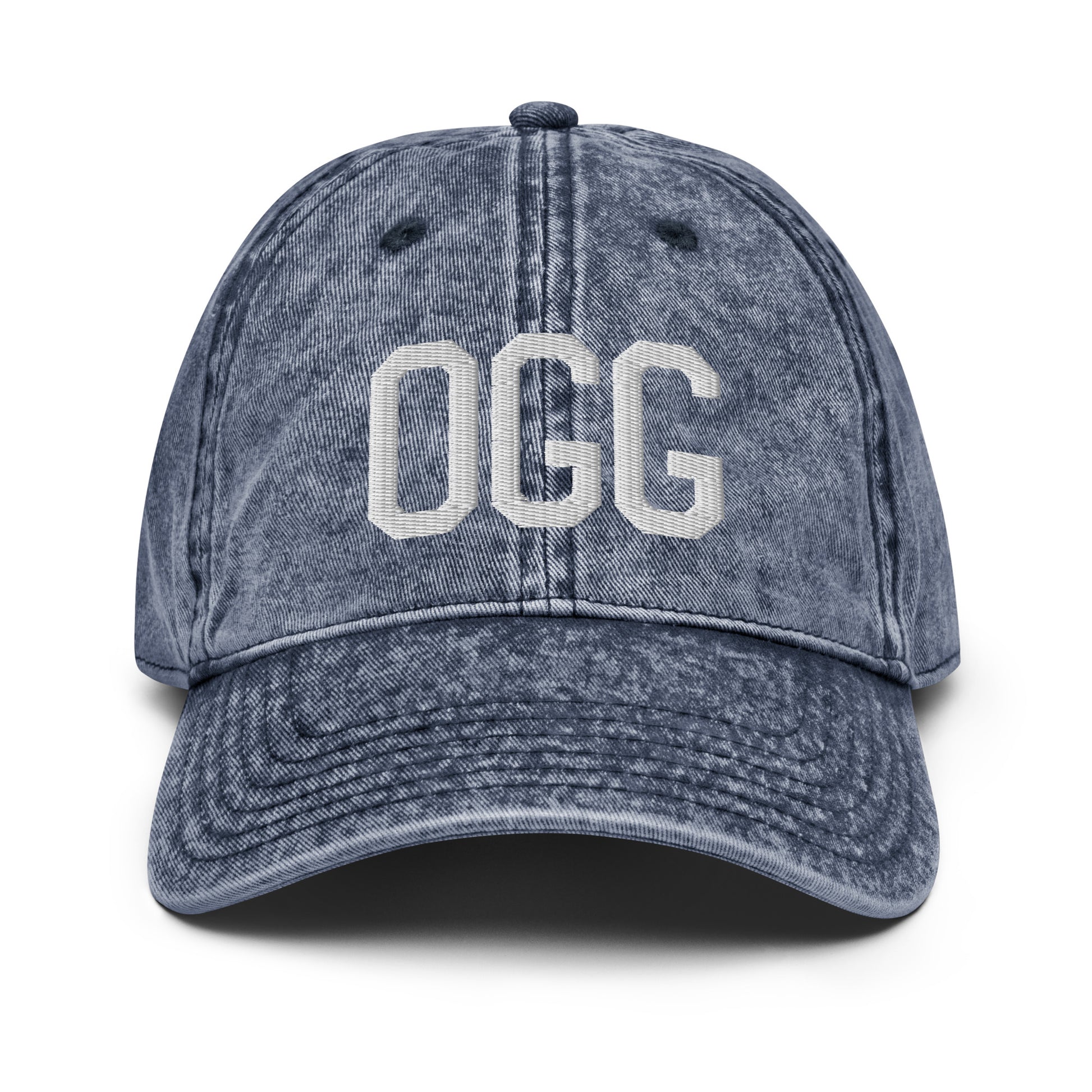 Airport Code Twill Cap - White • OGG Maui • YHM Designs - Image 16