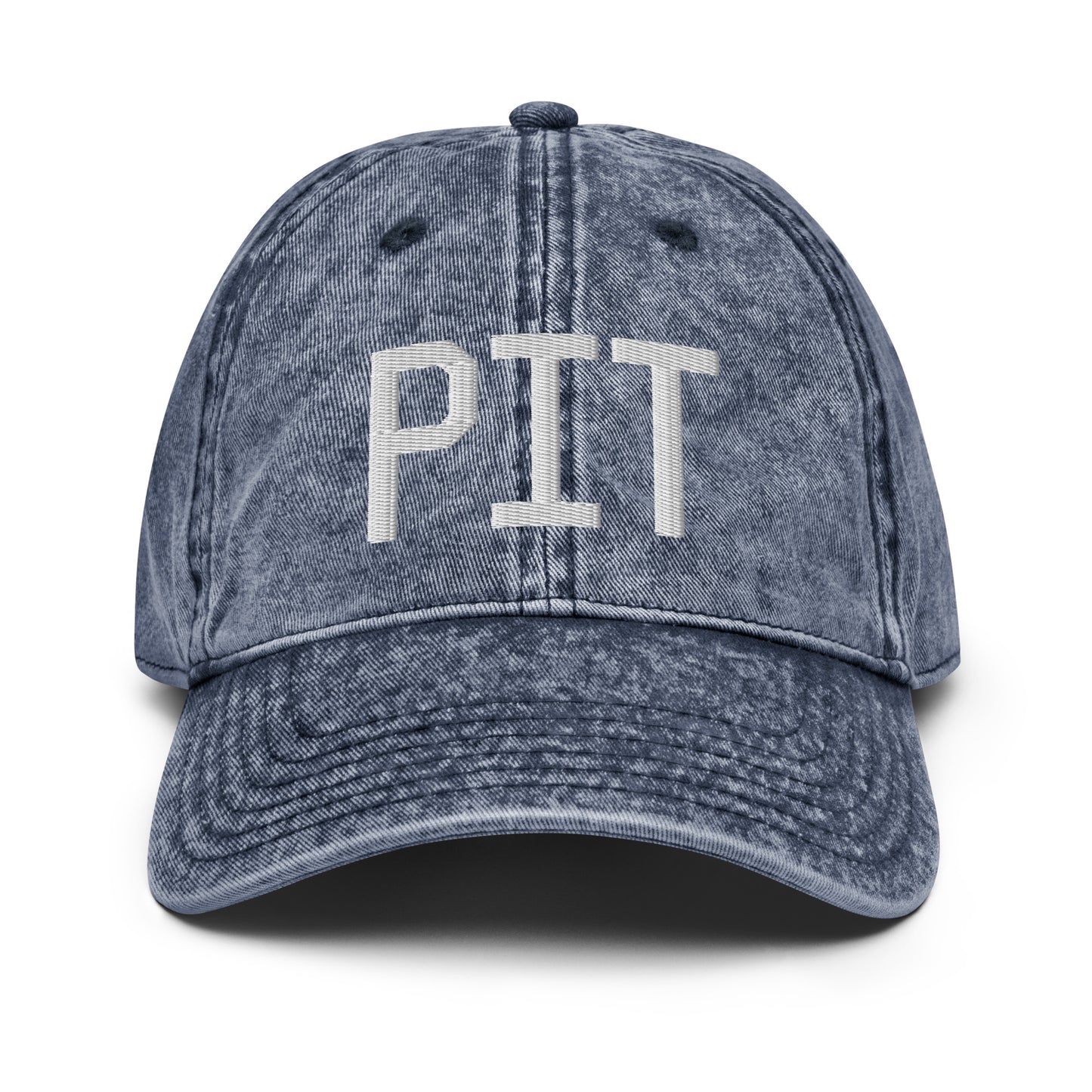 Airport Code Twill Cap - White • PIT Pittsburgh • YHM Designs - Image 16