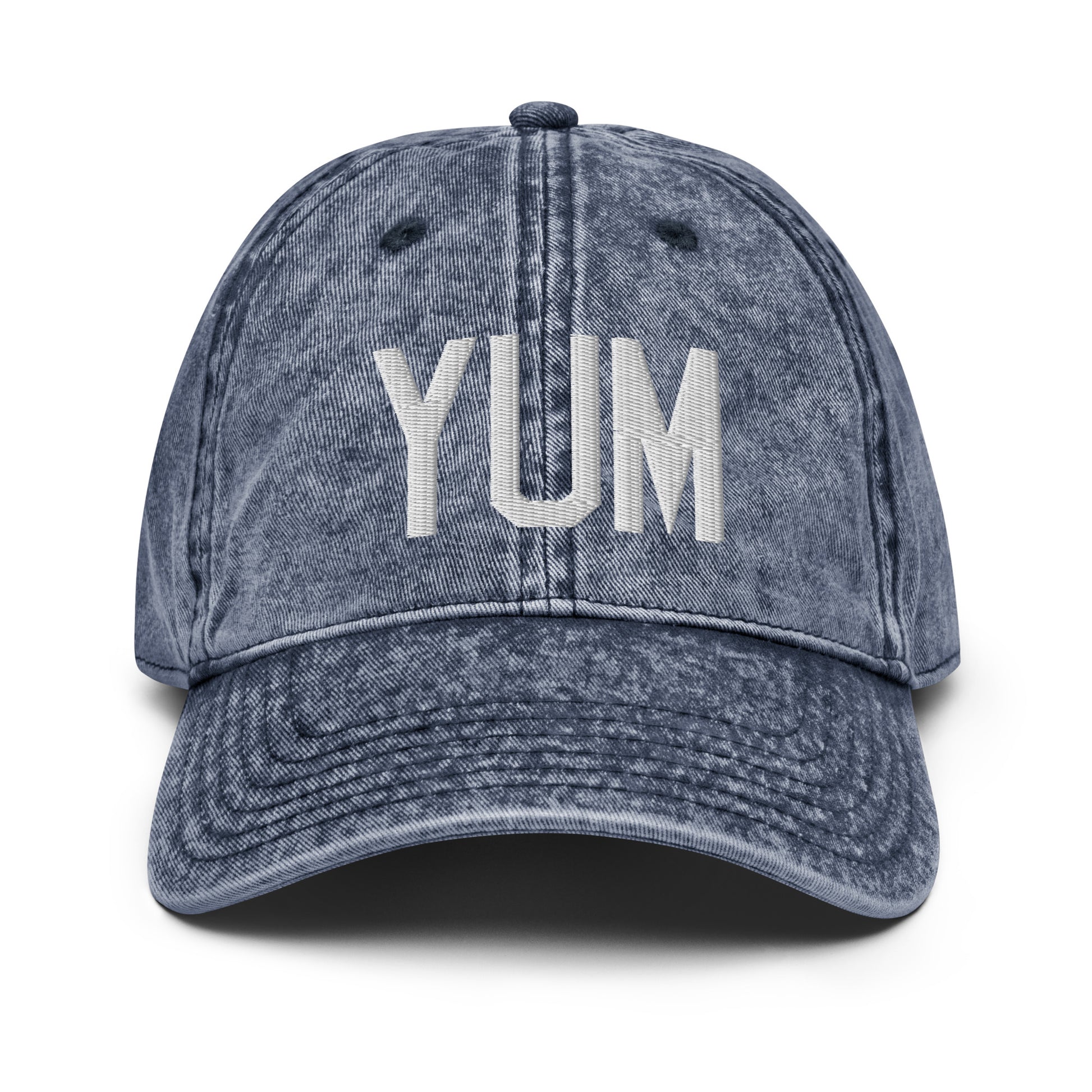 Airport Code Twill Cap - White • YUM Yuma • YHM Designs - Image 16