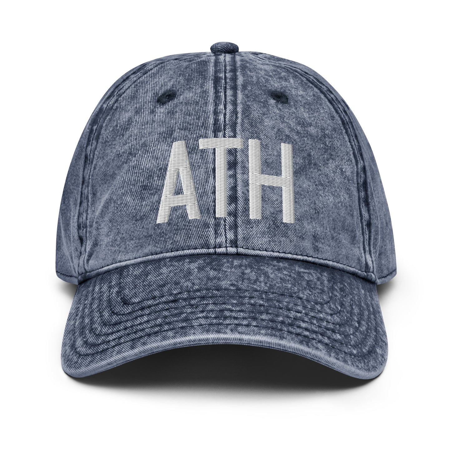 Airport Code Twill Cap - White • ATH Athens • YHM Designs - Image 16