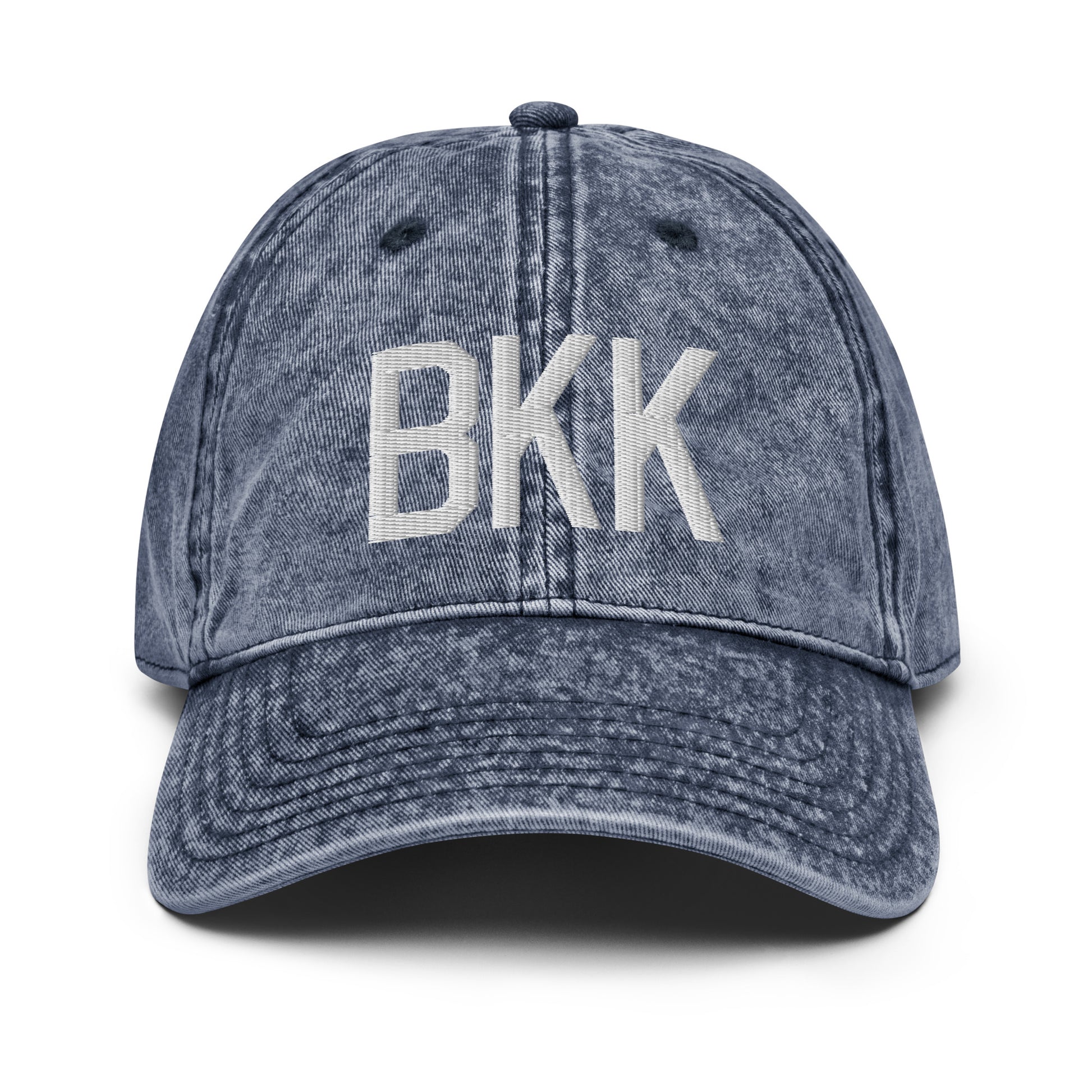 Airport Code Twill Cap - White • BKK Bangkok • YHM Designs - Image 16