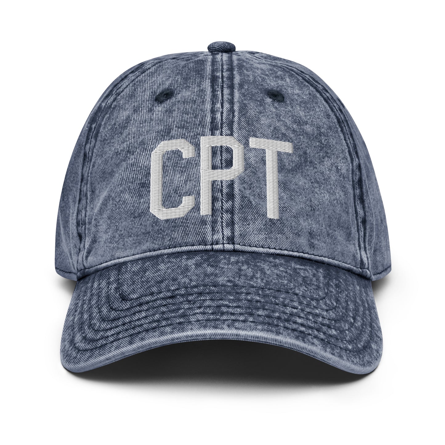 Airport Code Twill Cap - White • CPT Cape Town • YHM Designs - Image 16
