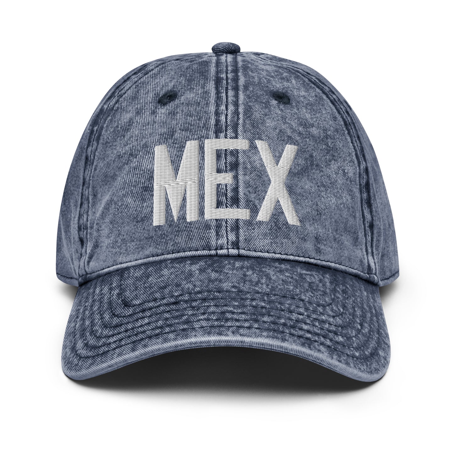 Airport Code Twill Cap - White • MEX Mexico City • YHM Designs - Image 16