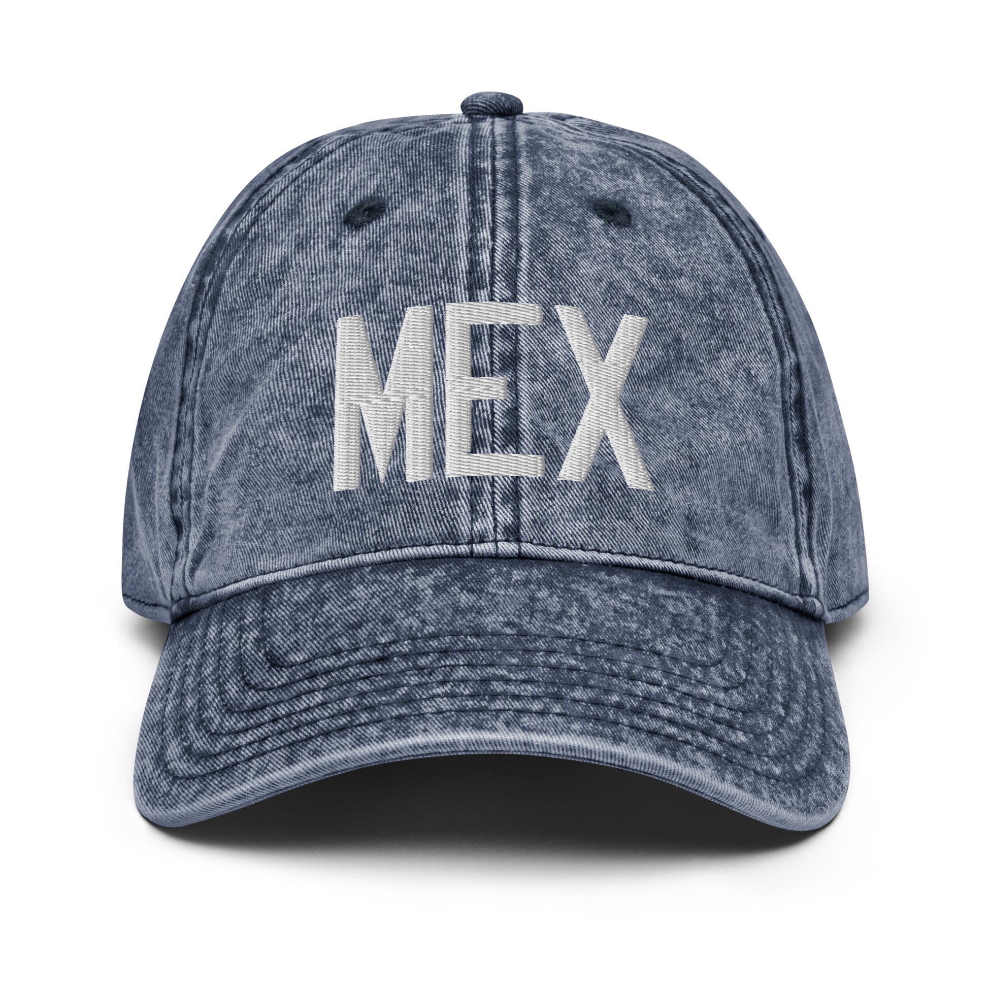 Airport Code Twill Cap - White • MEX Mexico City • YHM Designs - Image 16