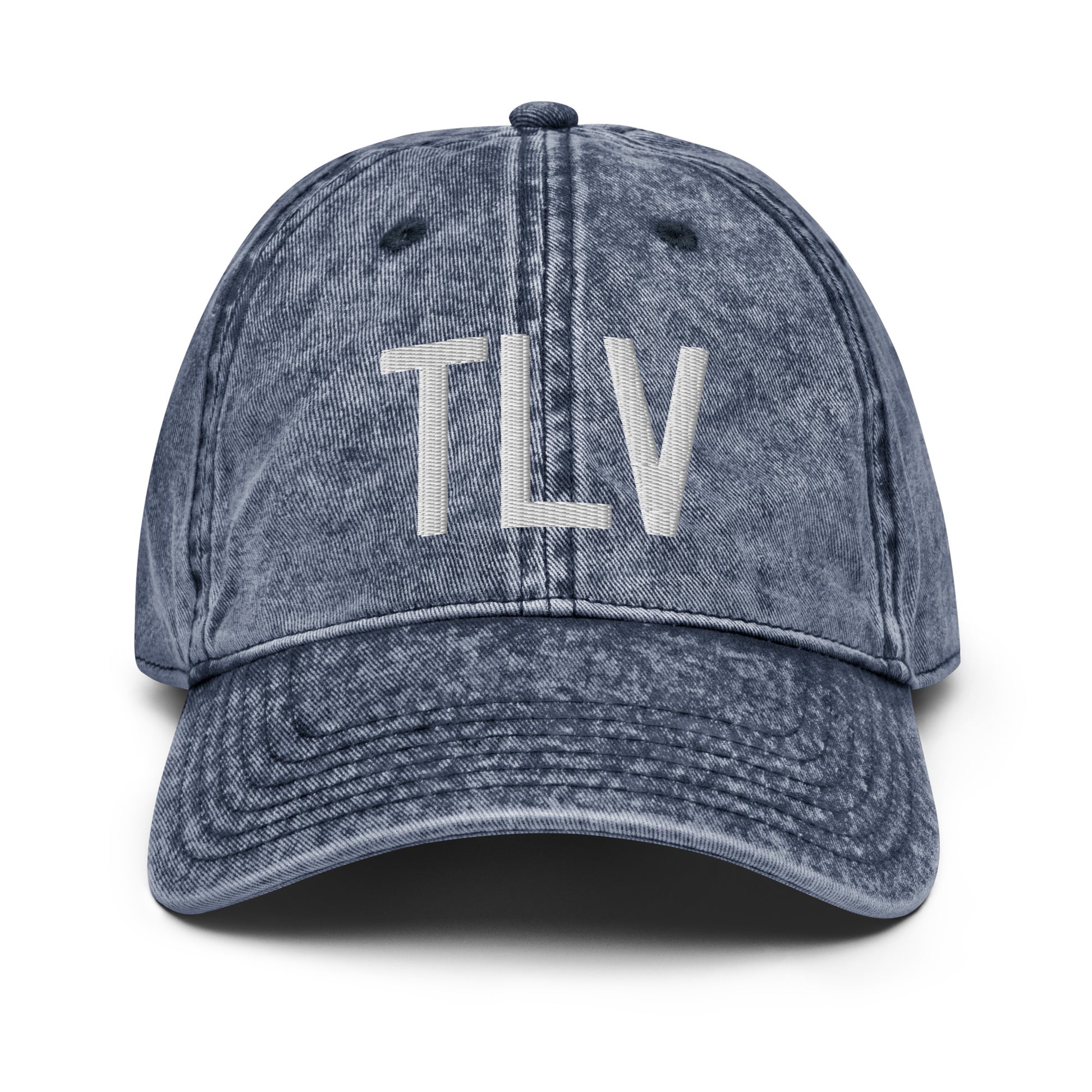 Airport Code Twill Cap - White • TLV Tel Aviv • YHM Designs - Image 16