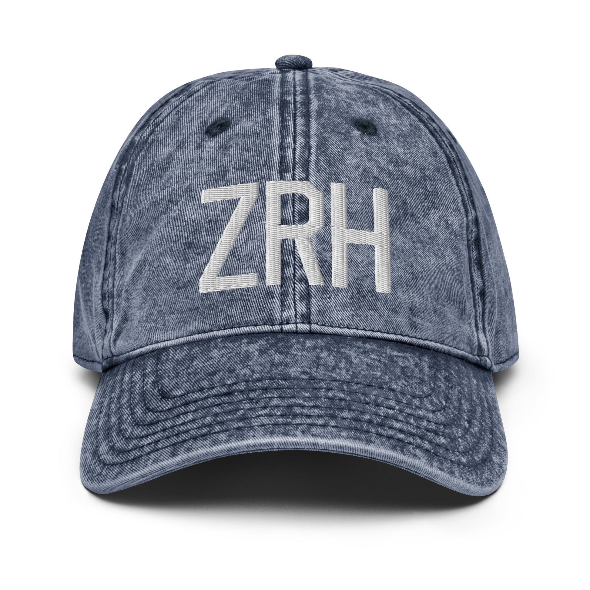 Airport Code Twill Cap - White • ZRH Zurich • YHM Designs - Image 16