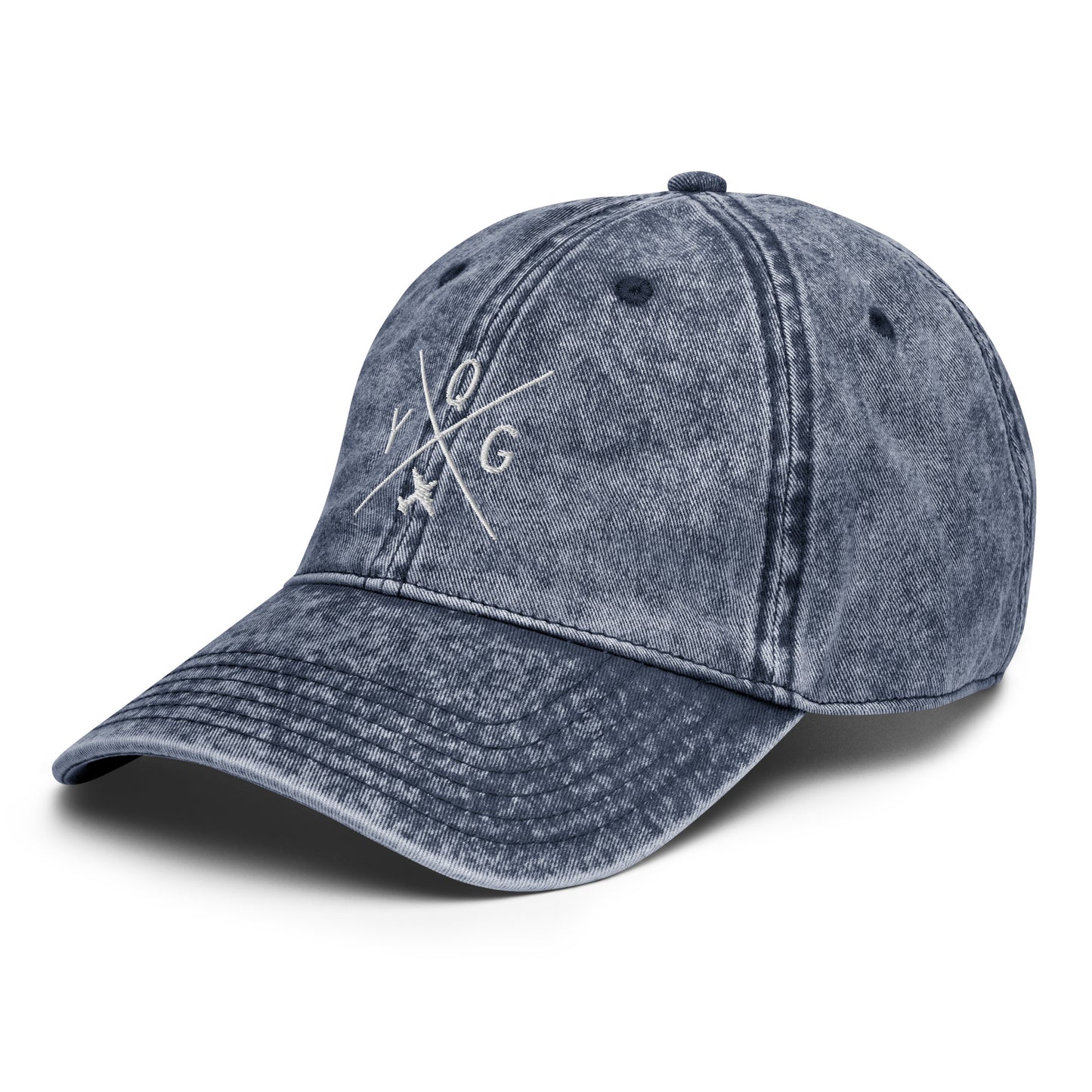 Crossed-X Cotton Twill Cap - White • YQG Windsor • YHM Designs - Image 20