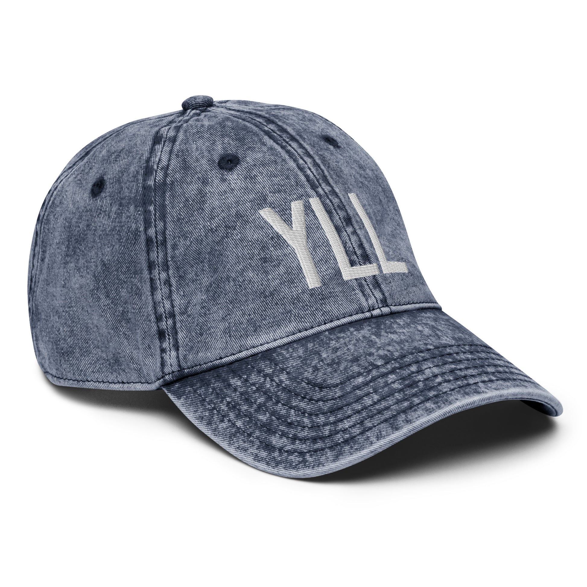 Airport Code Twill Cap - White • YLL Lloydminster • YHM Designs - Image 18