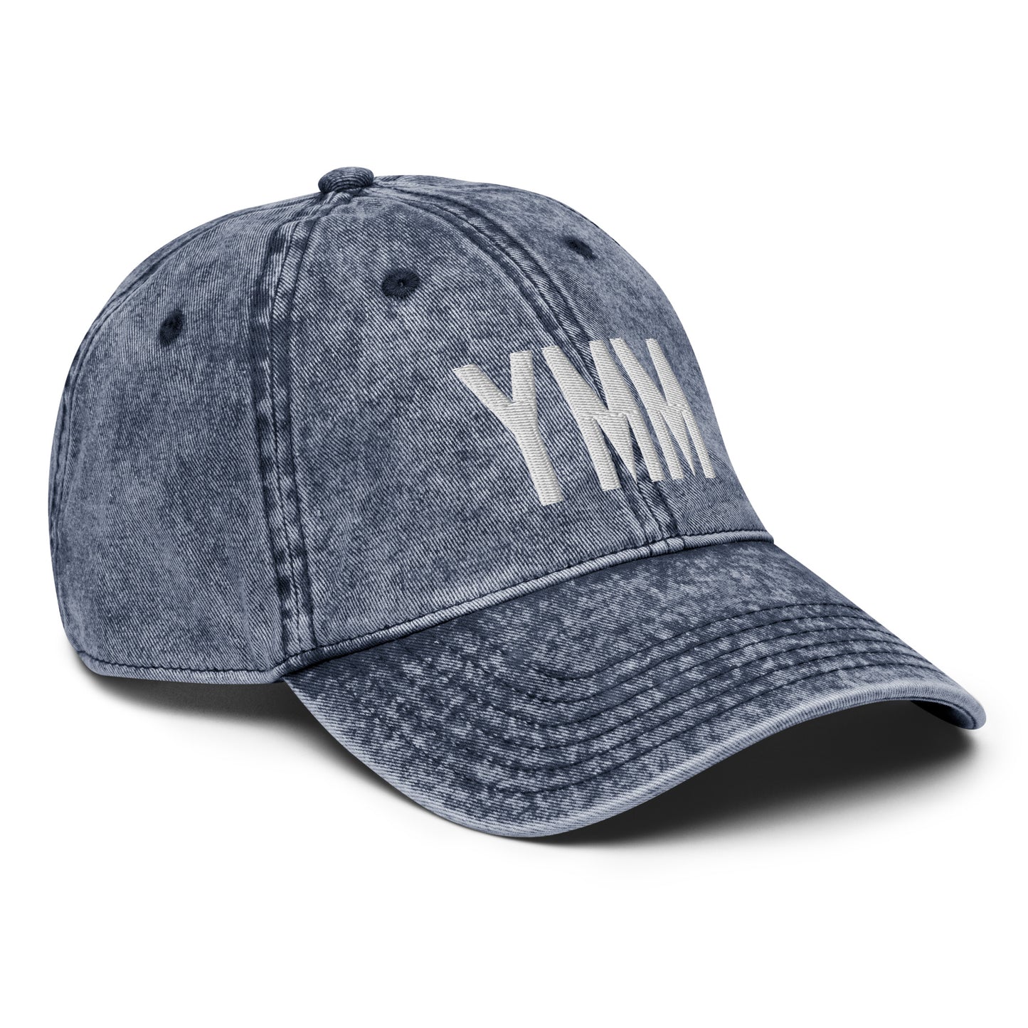Airport Code Twill Cap - White • YMM Fort McMurray • YHM Designs - Image 18