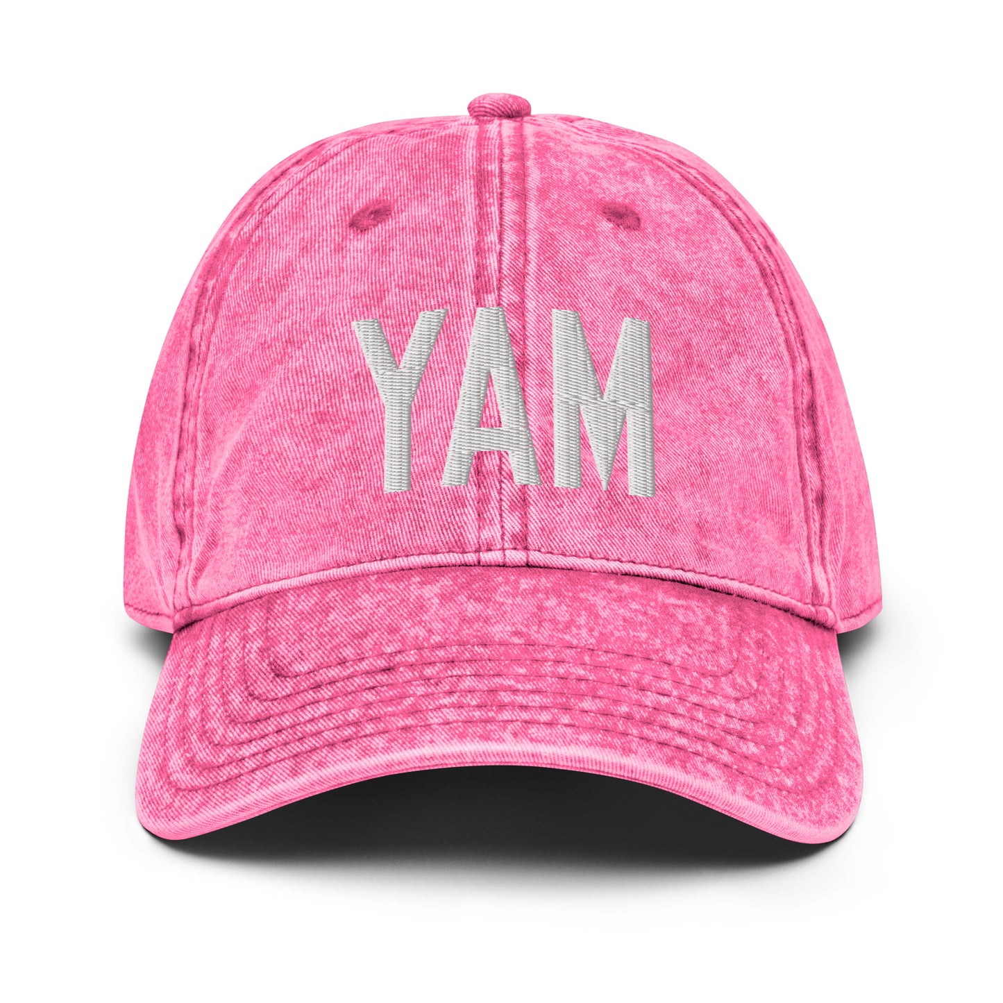 Airport Code Twill Cap - White • YAM Sault-Ste-Marie • YHM Designs - Image 25