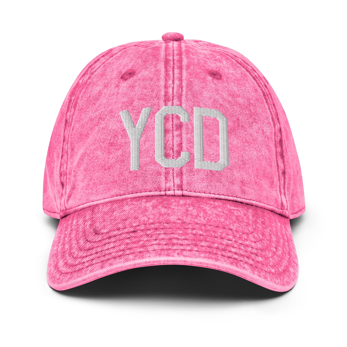 Airport Code Twill Cap - White • YCD Nanaimo • YHM Designs - Image 25